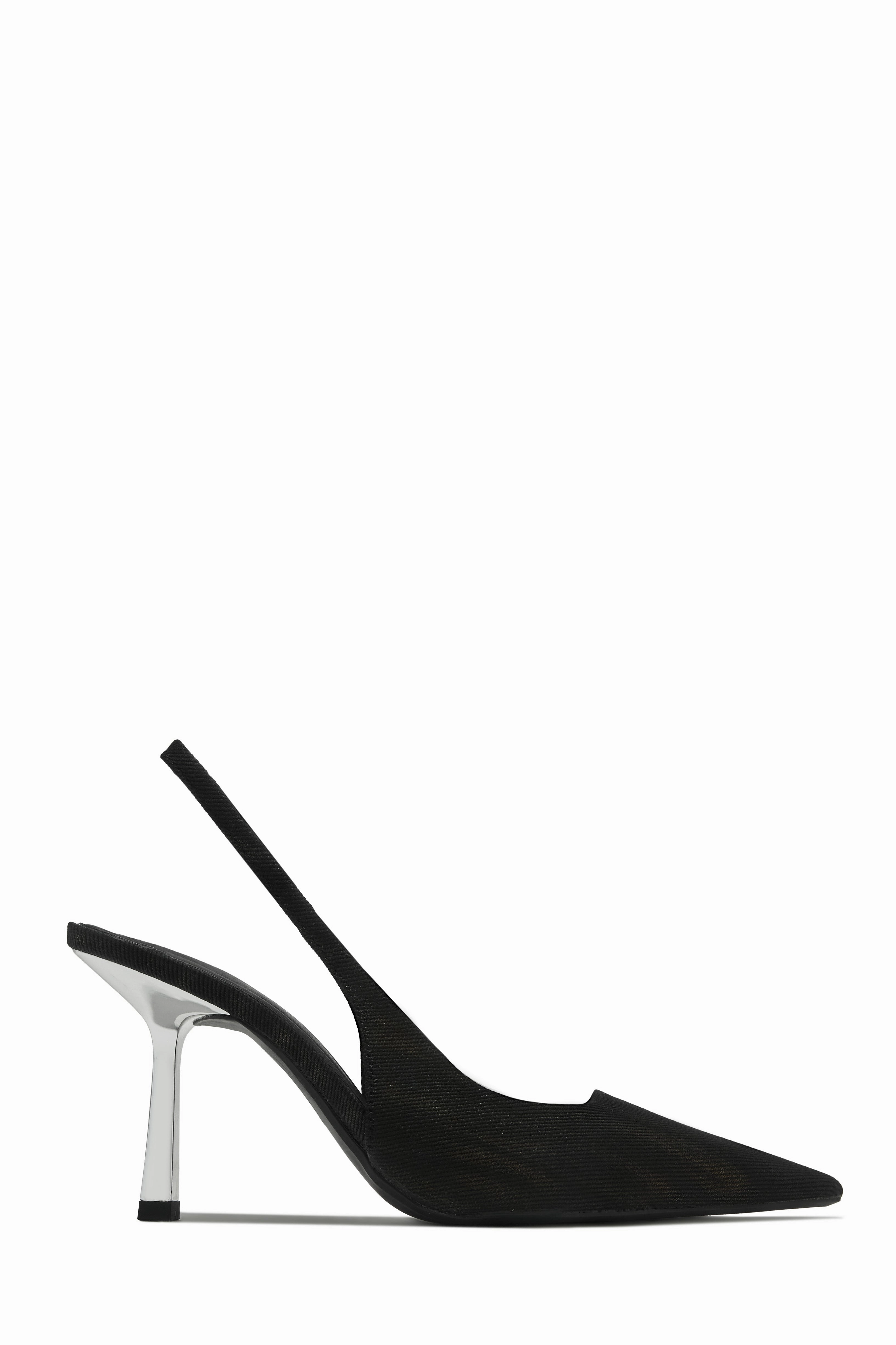 Karianna Slingback Pumps - Black Denim