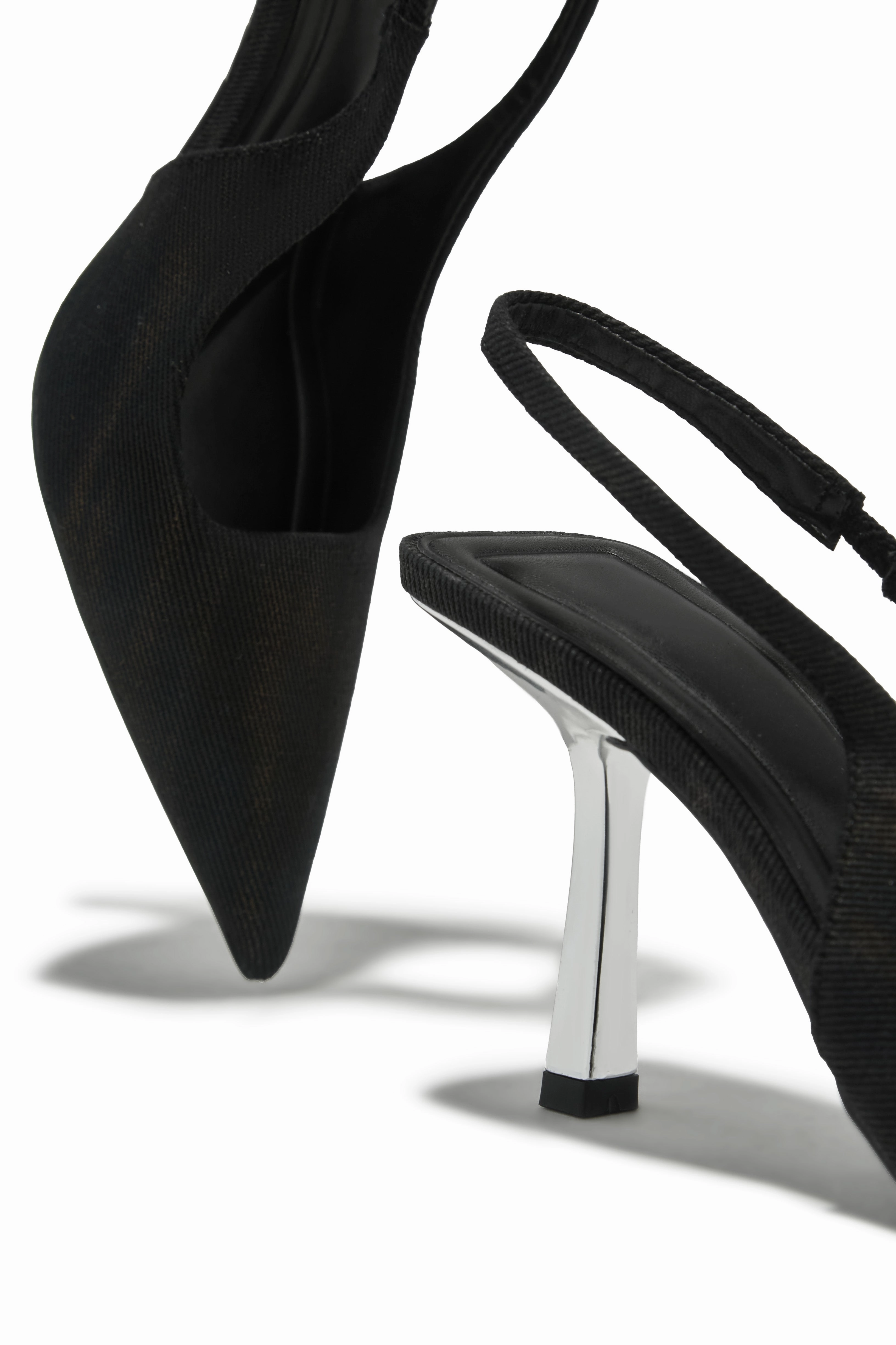 Karianna Slingback Pumps - Black Denim