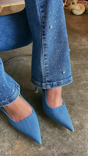 Karianna Slingback Pumps - Denim