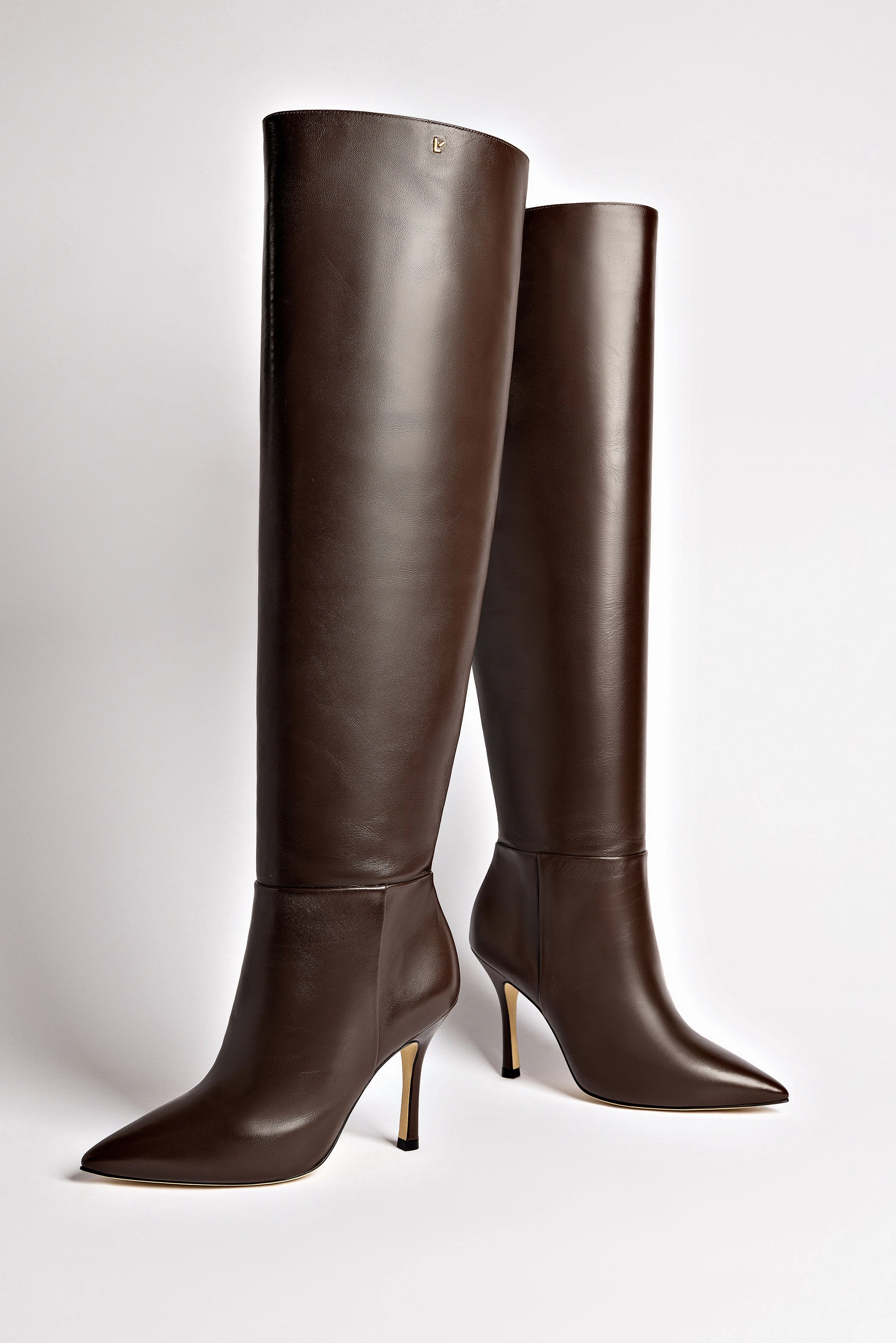 Kate Hi Boot In Brown Leather