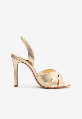 Keefa Sling Metallic Leather Sandal