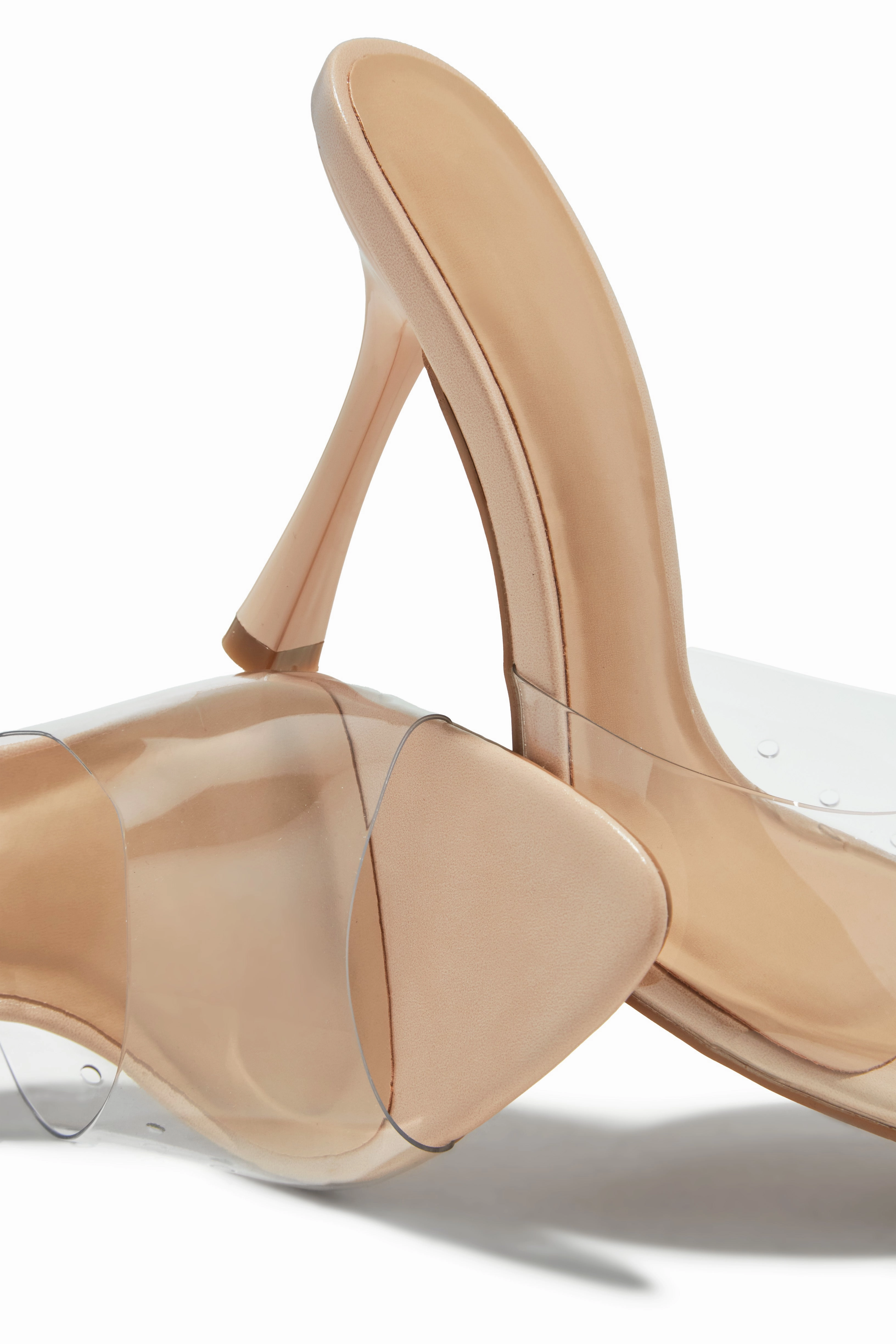 Kimmie Mule Heels - Clear
