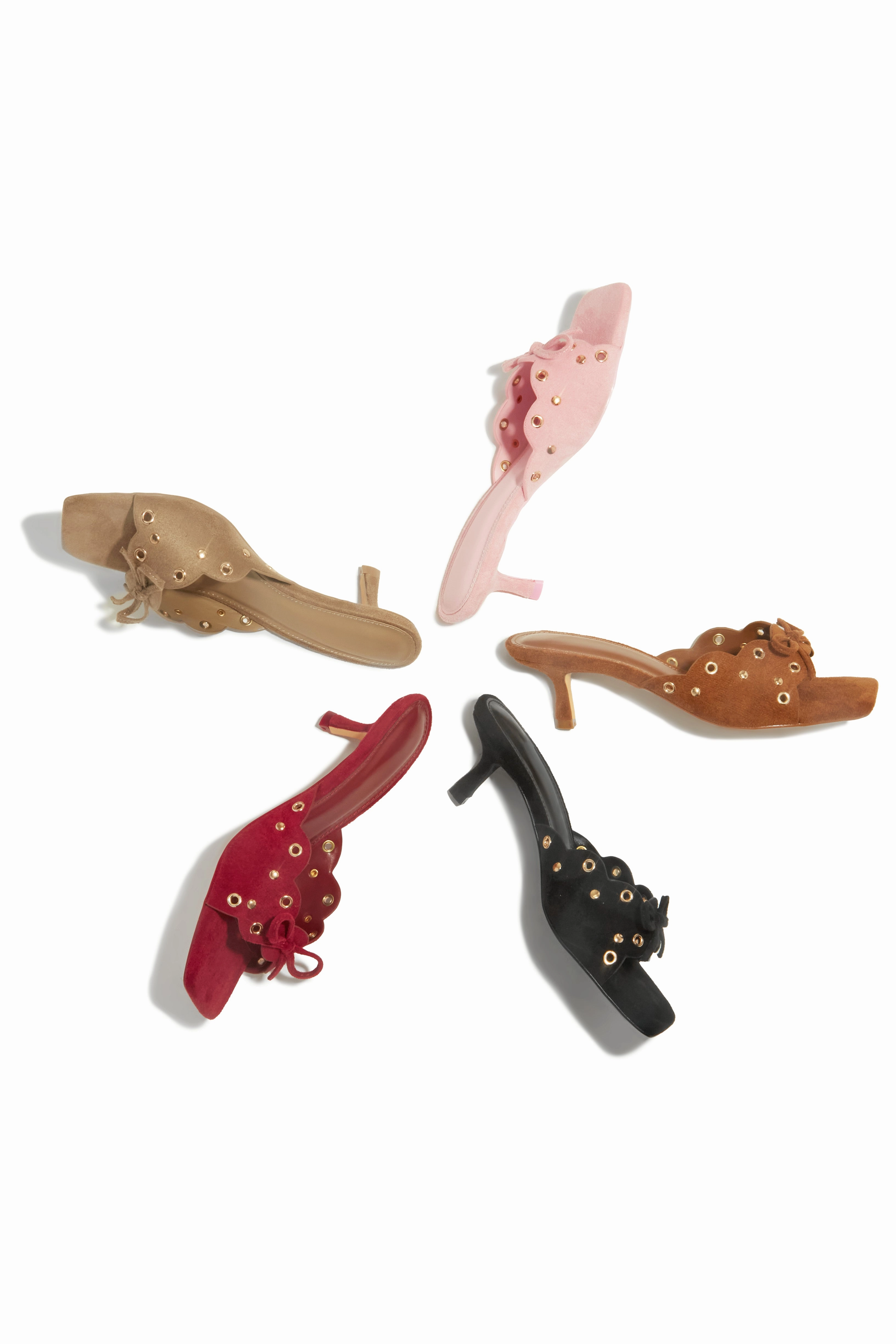 Lani Mid Heel Mules - Pink