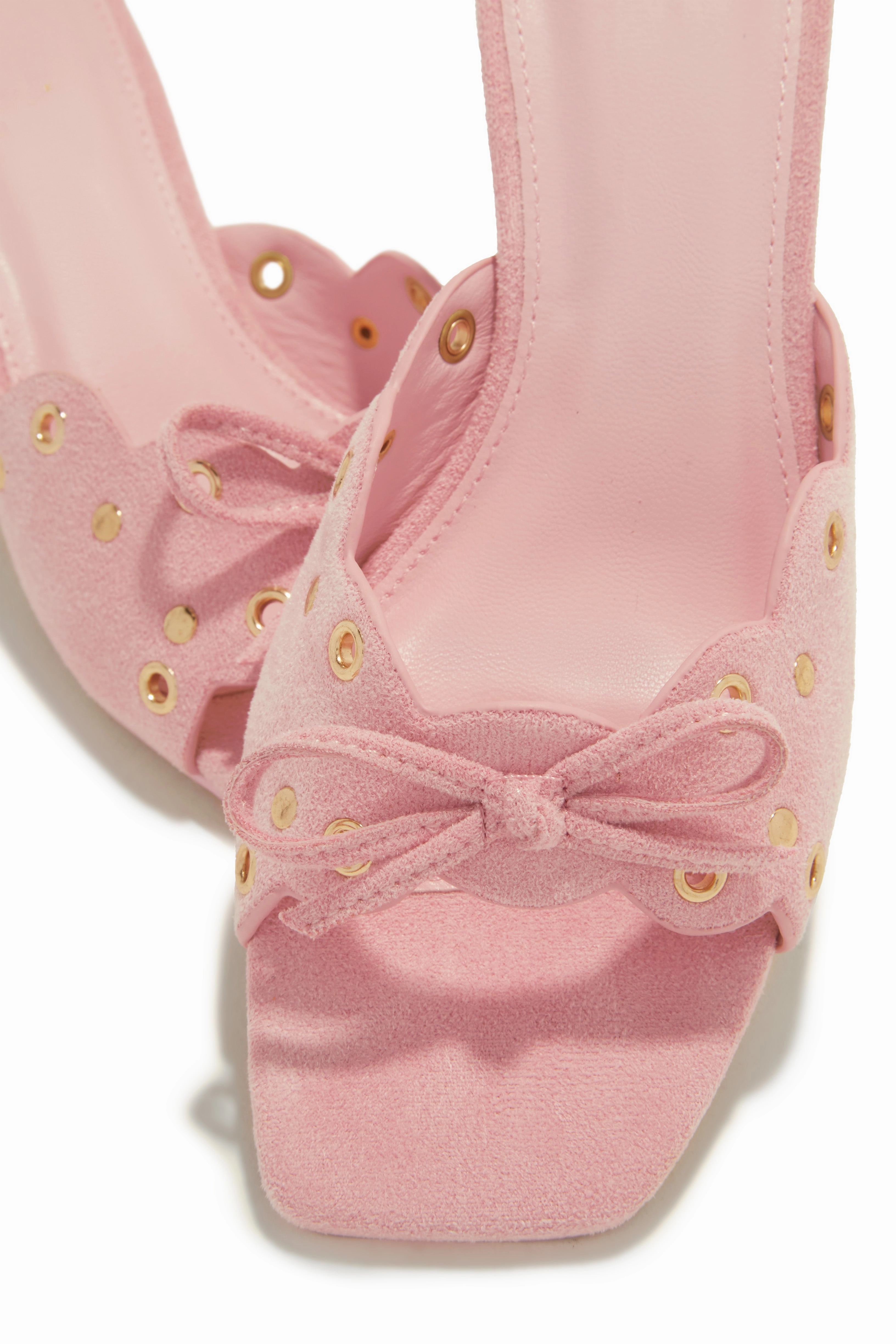 Lani Mid Heel Mules - Pink