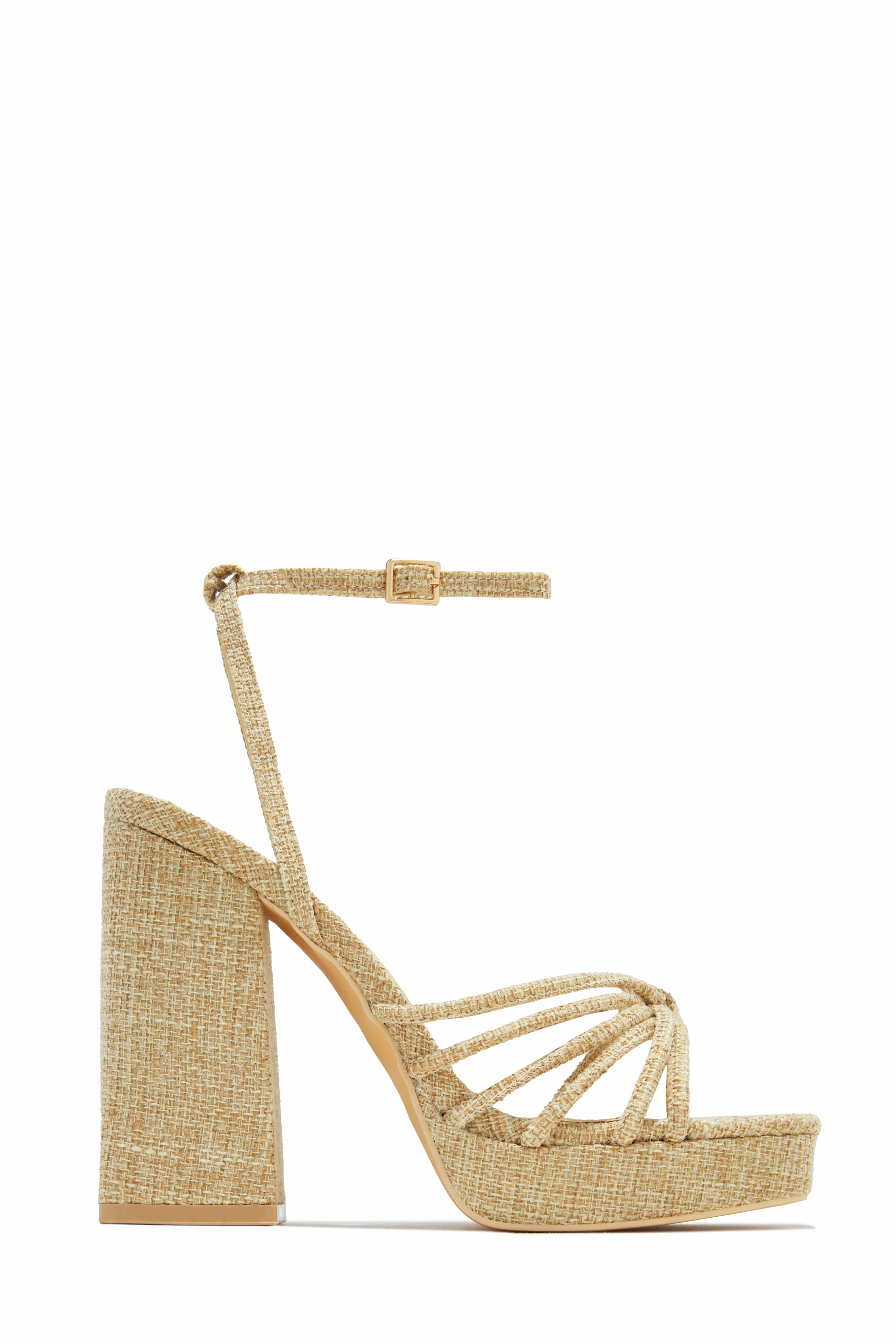 Lelia Platform Block Heels - Silver