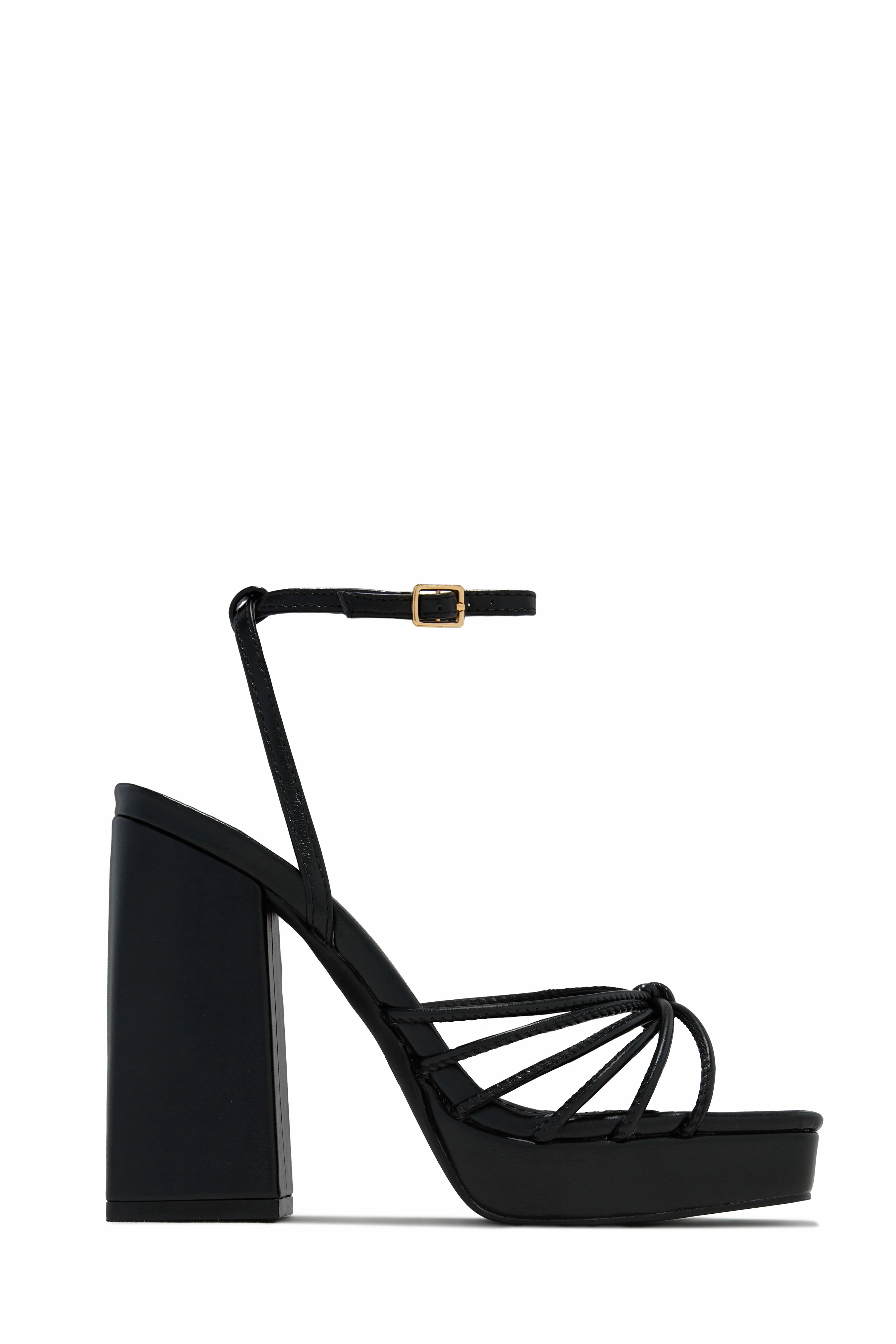 Lelia Platform Block Heels - Silver