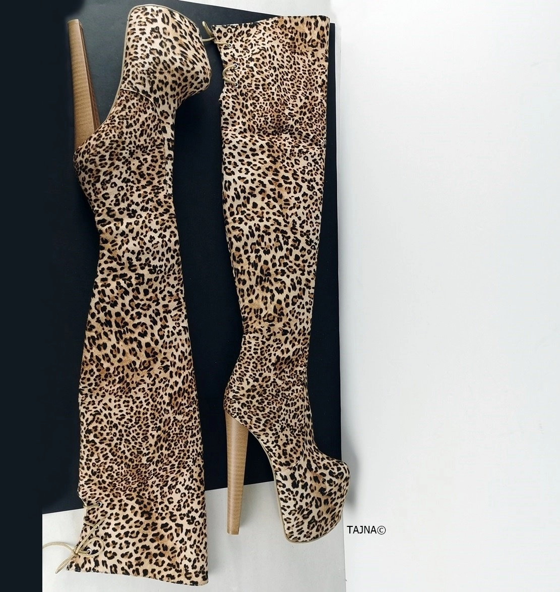 Leopard Over The Knee Boots
