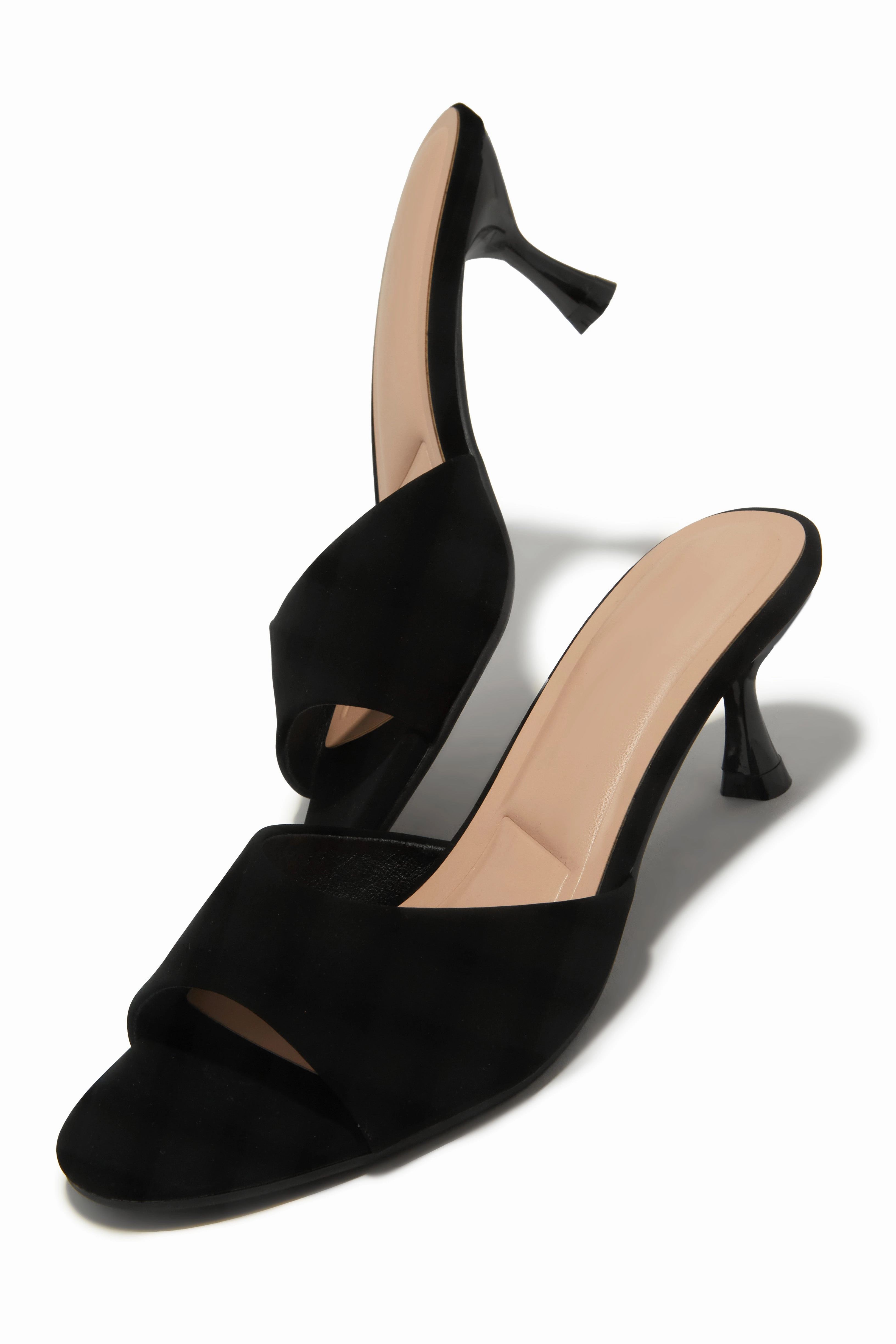 Leslee Single Sole Mule Heels - Black
