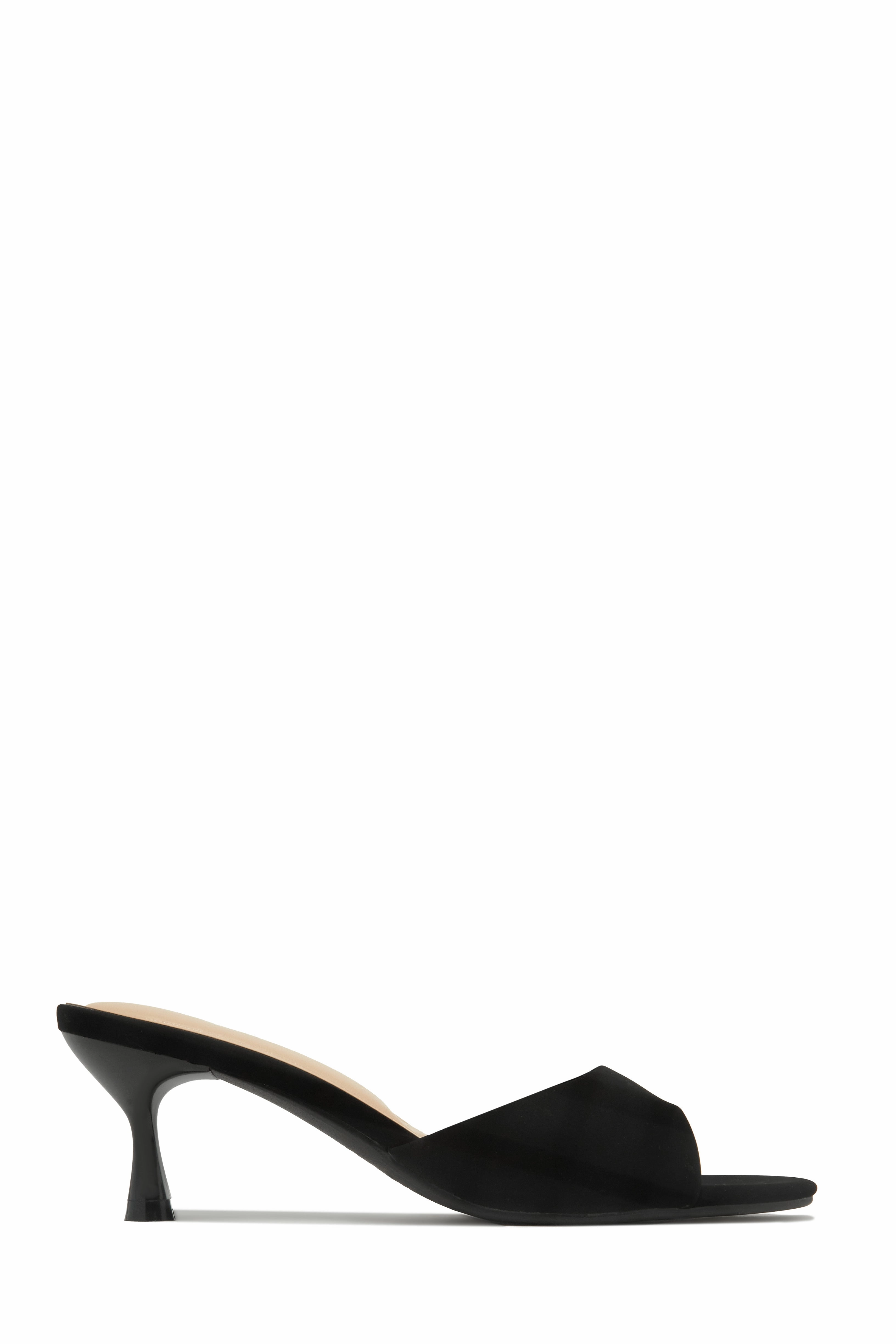 Leslee Single Sole Mule Heels - Black