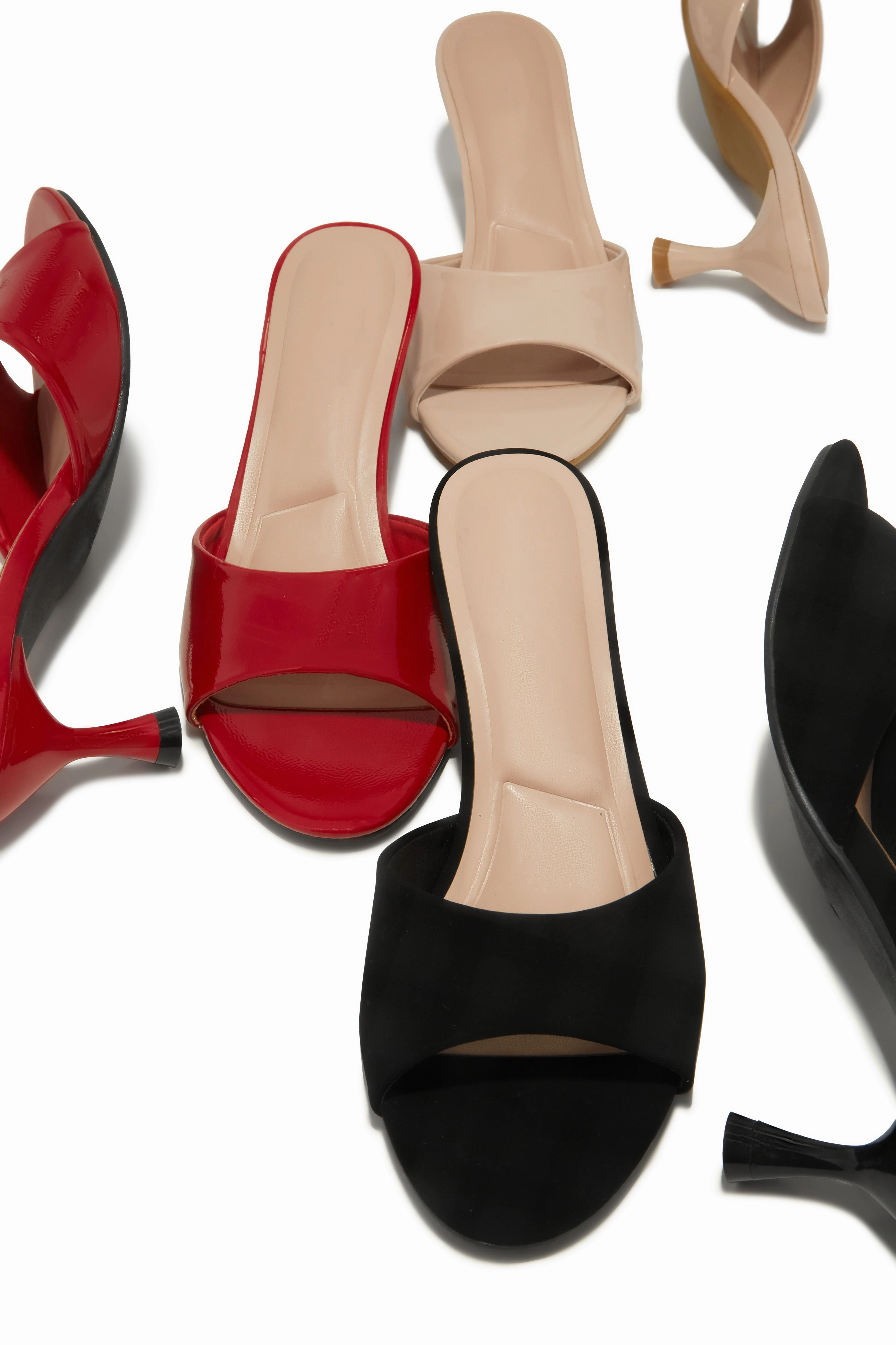 Leslee Single Sole Mule Heels - Black