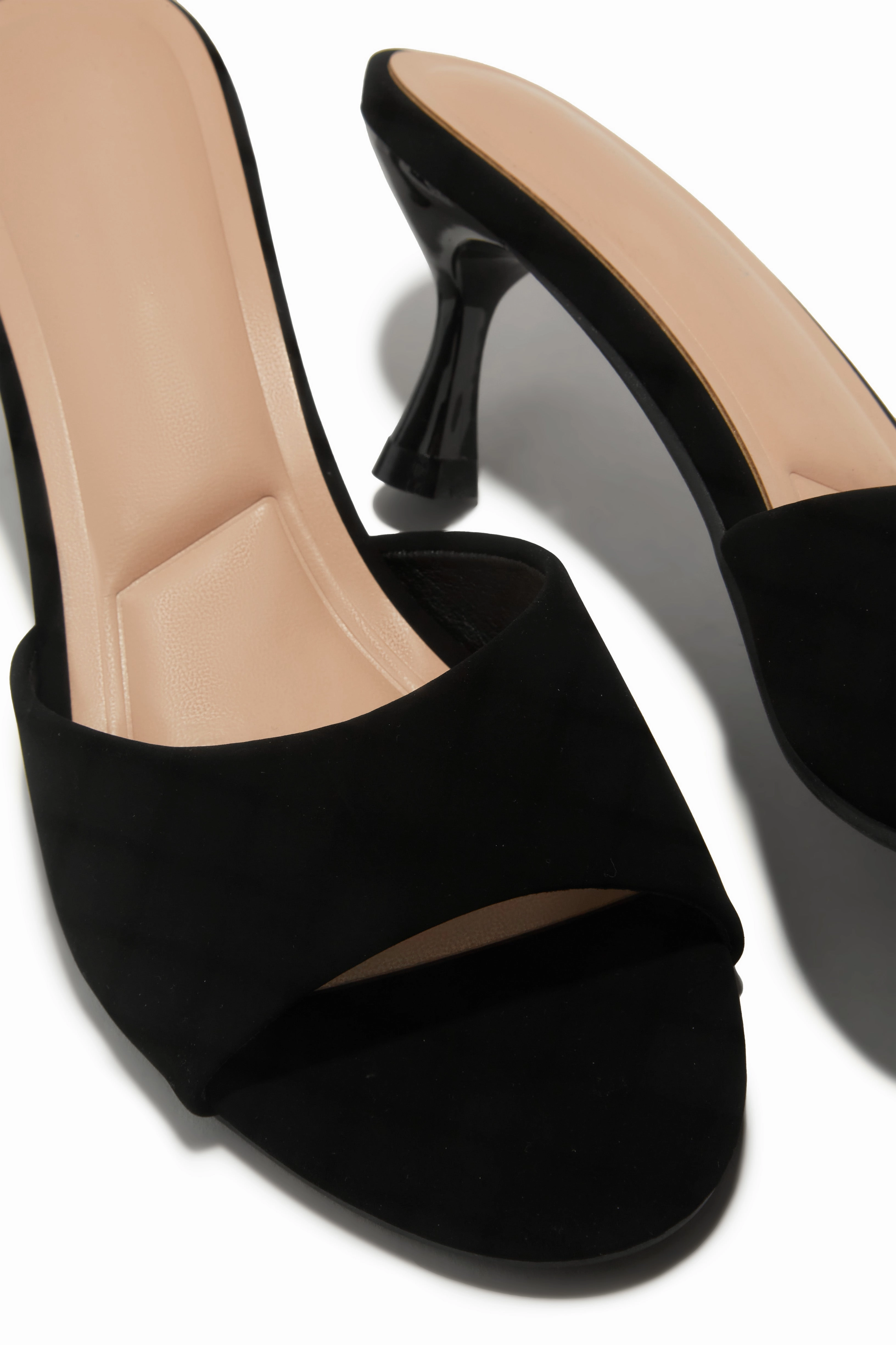 Leslee Single Sole Mule Heels - Black