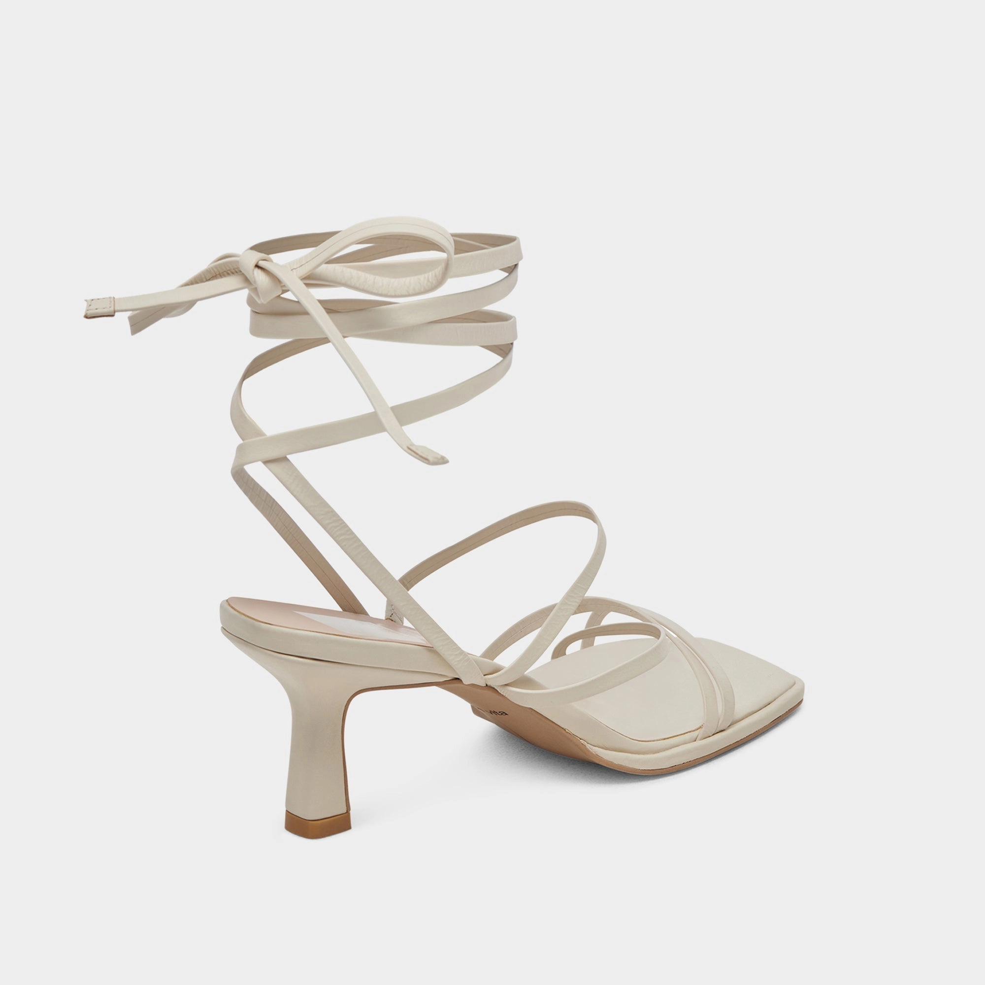 MALABO HEELS IVORY LEATHER - re:vita