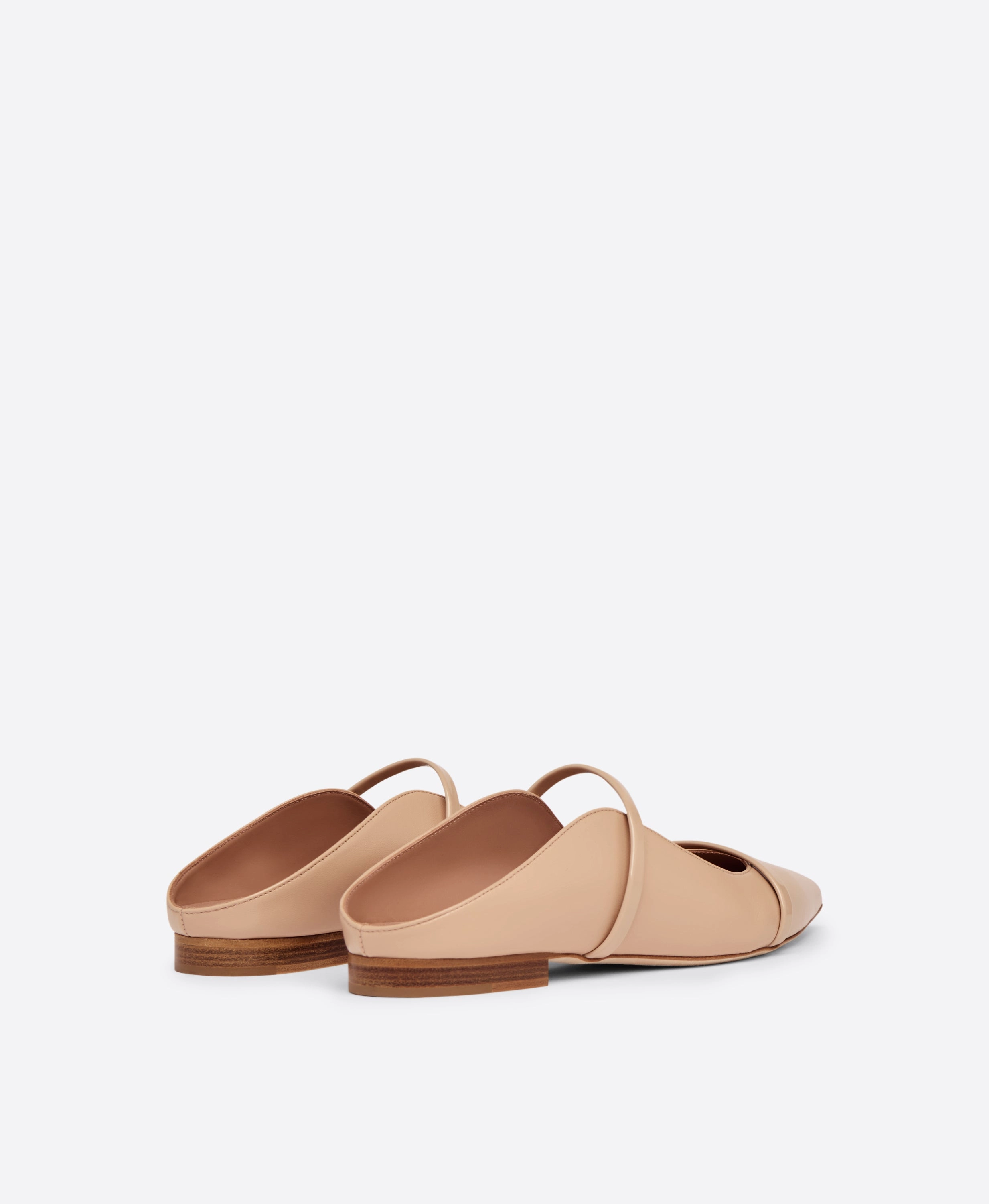 Maureen Buff Leather Flat Mules
