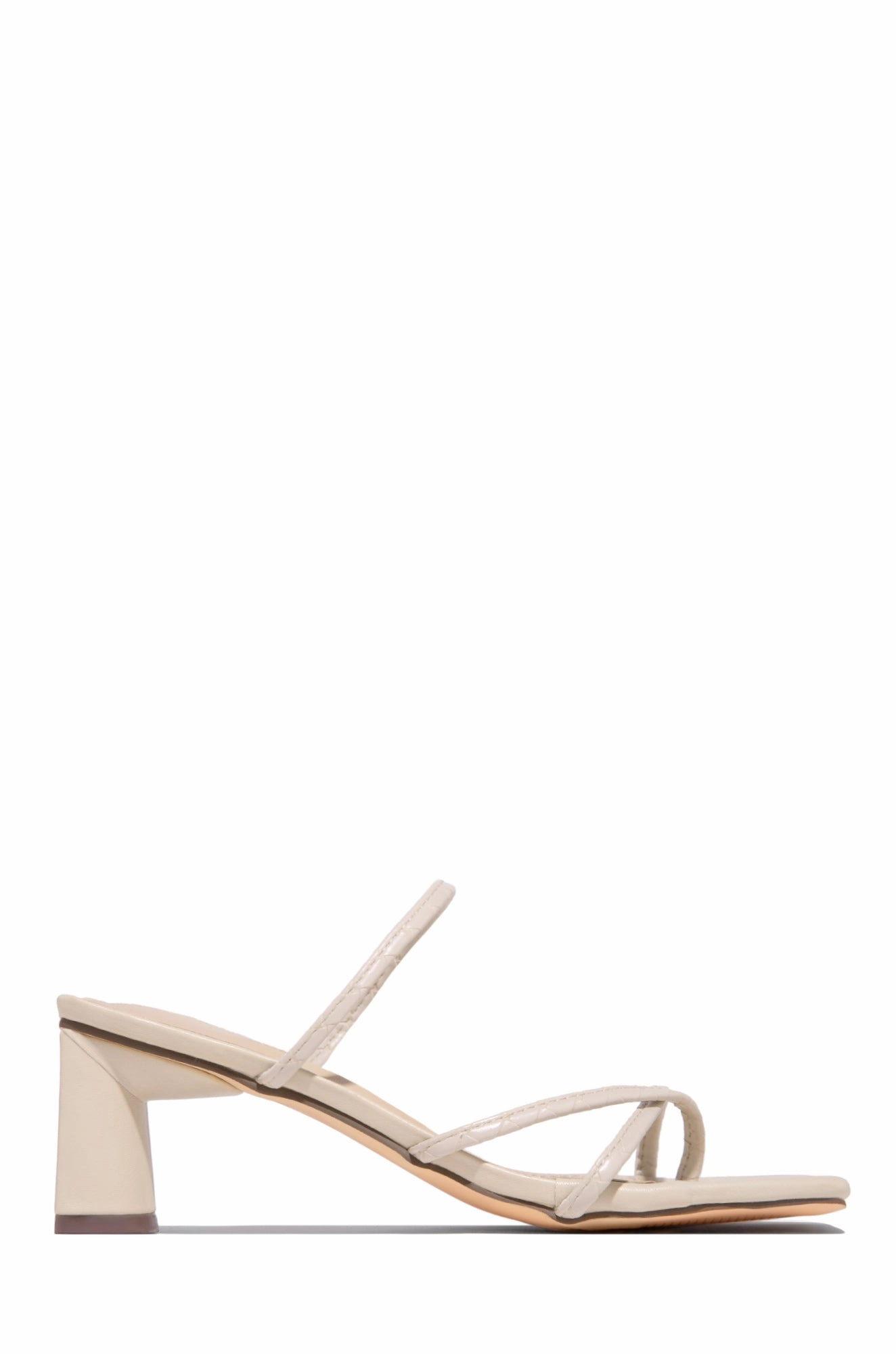 Milla Block Mid Heel Mules - Black