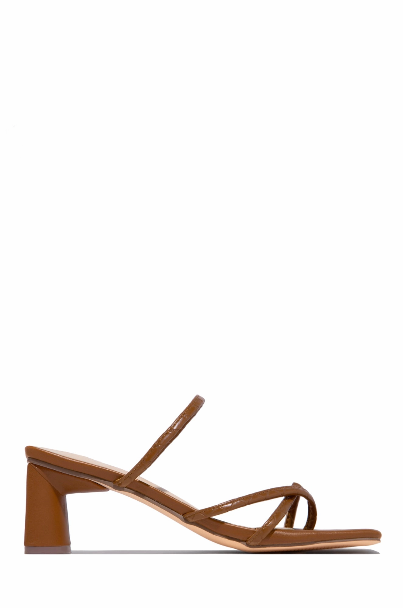 Milla Block Mid Heel Mules - Black