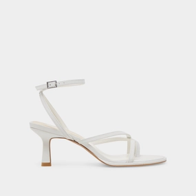 MORAH WIDE HEELS TRUE WHITE LEATHER