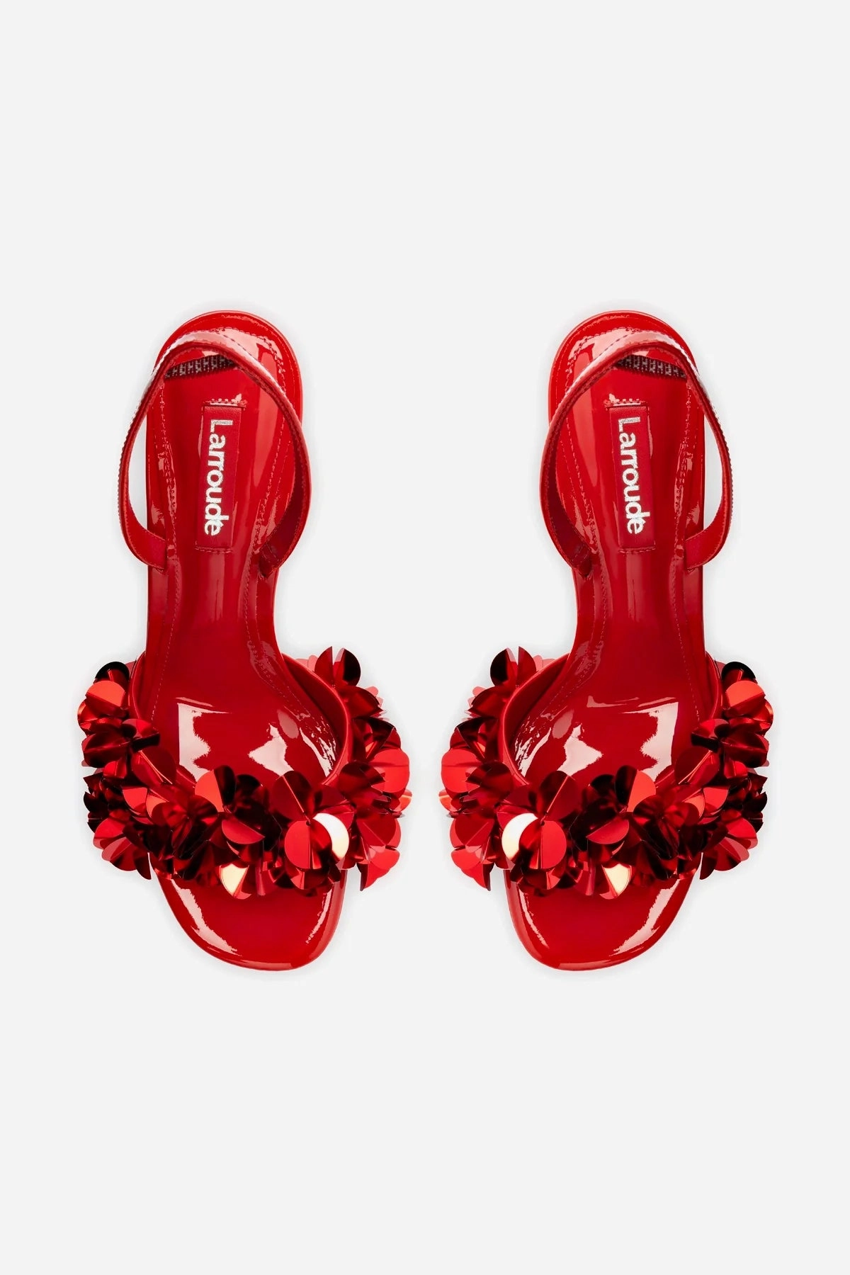 Morgan Sandal In Scarlet Patent Leather