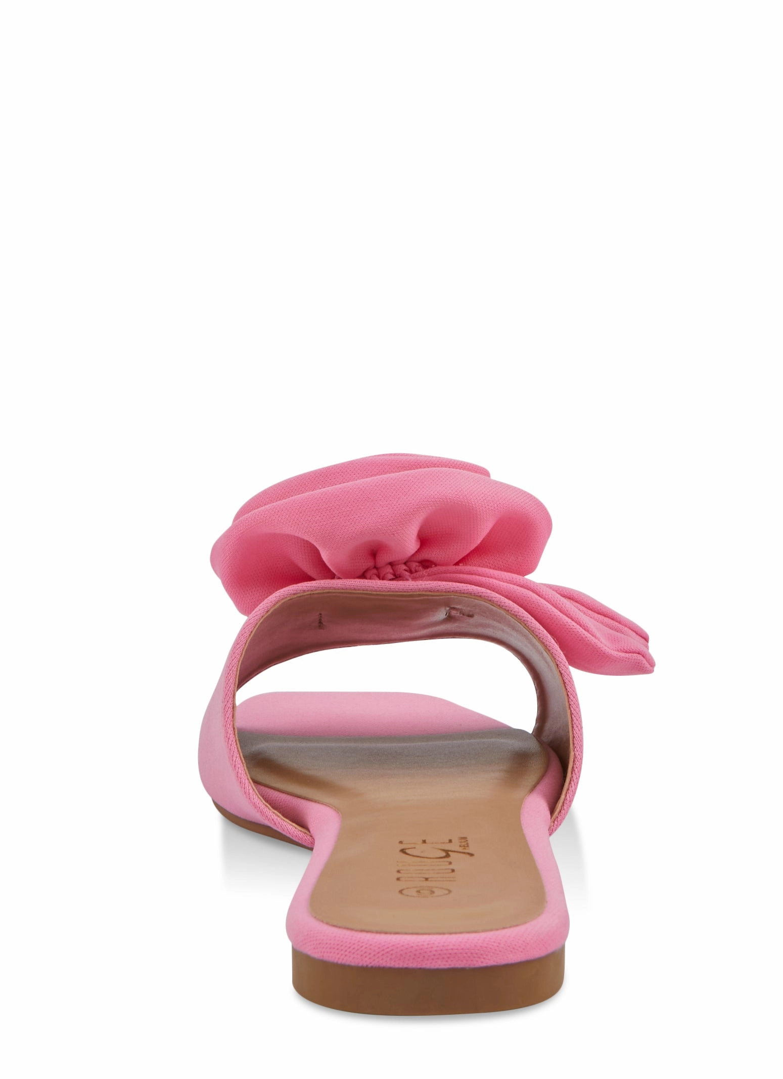 Rose Band Square Toe Slide Sandals
