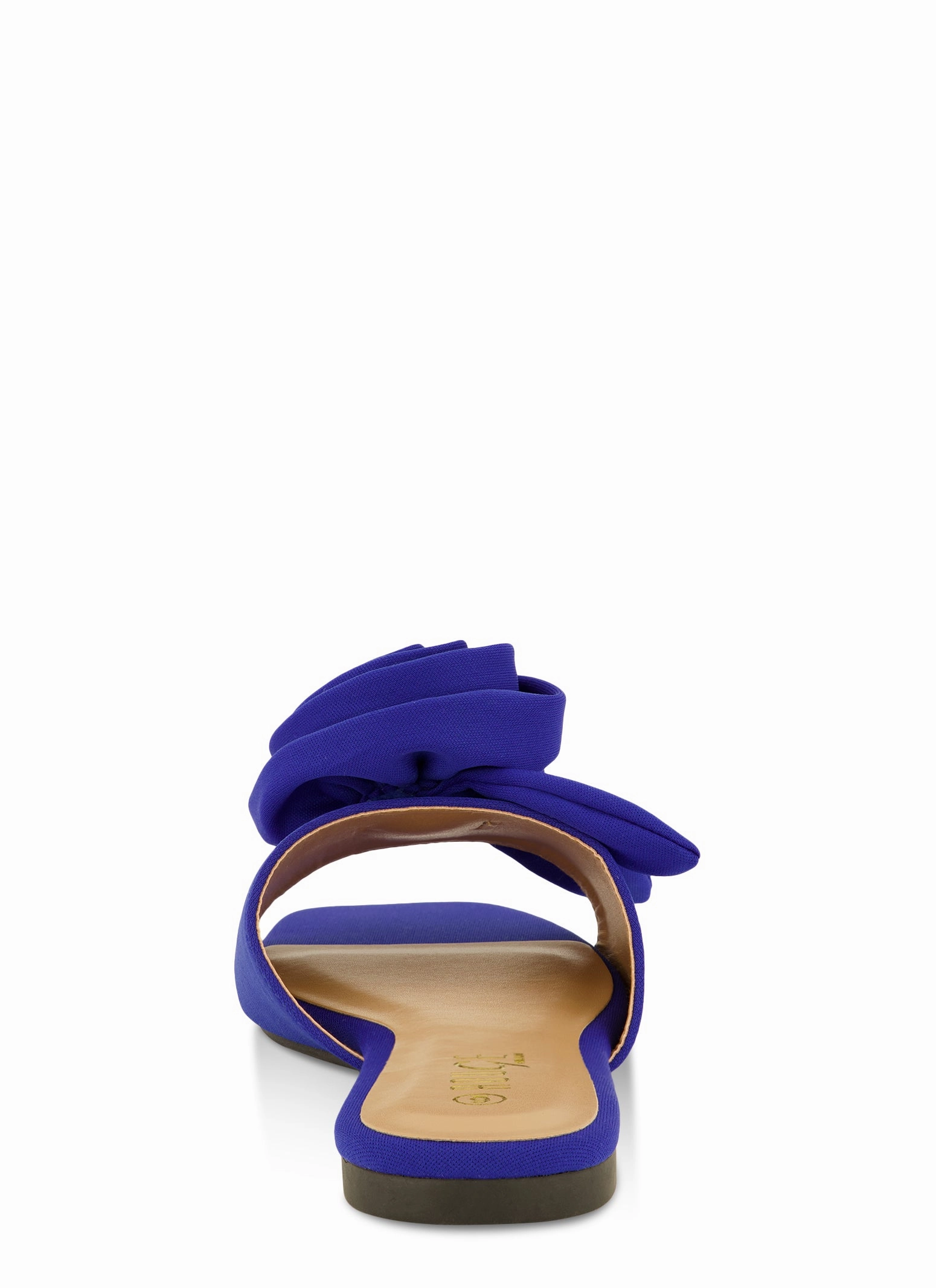 Rose Band Square Toe Slide Sandals