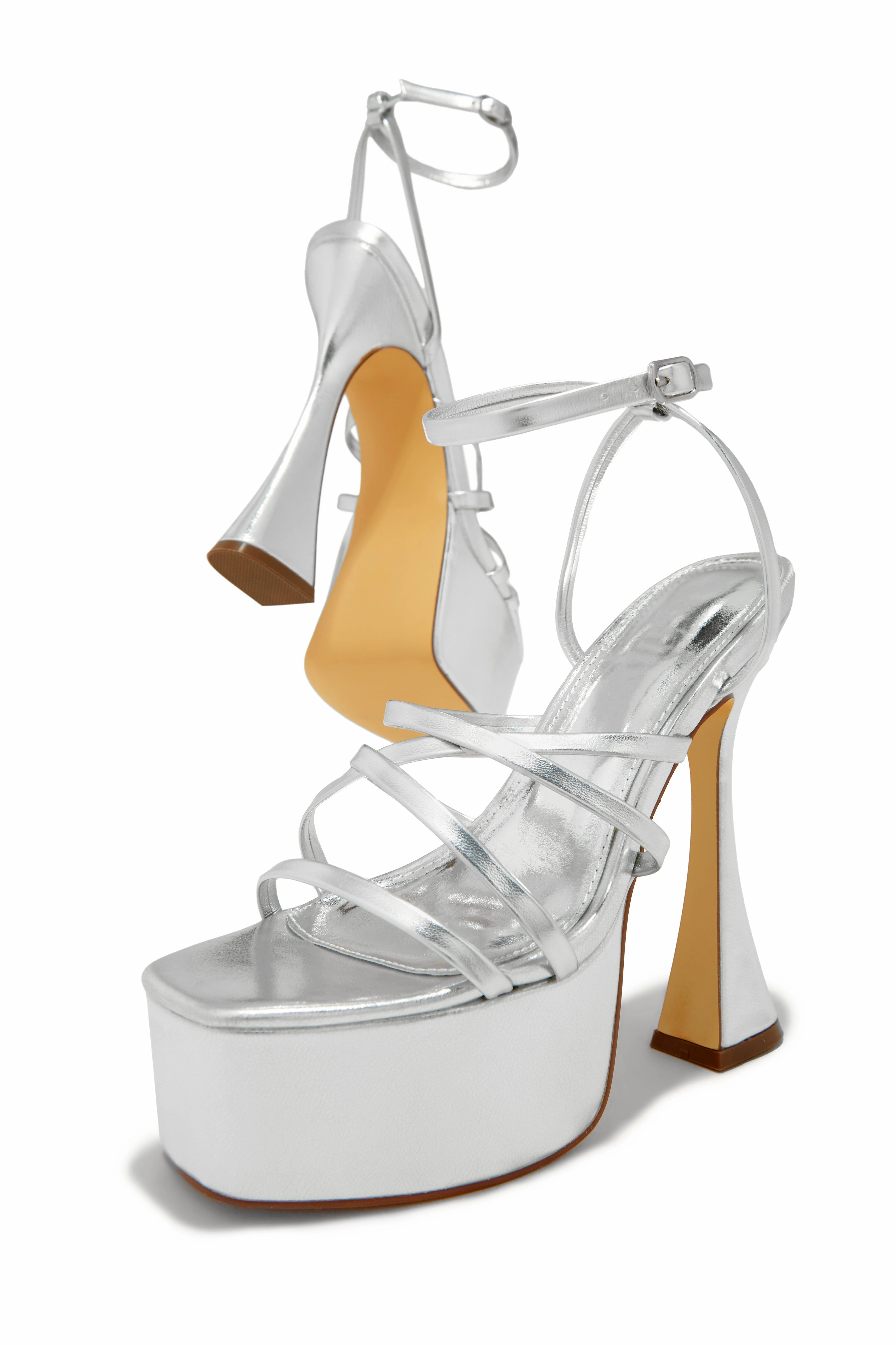 Rozalia Platform High Heels - Silver