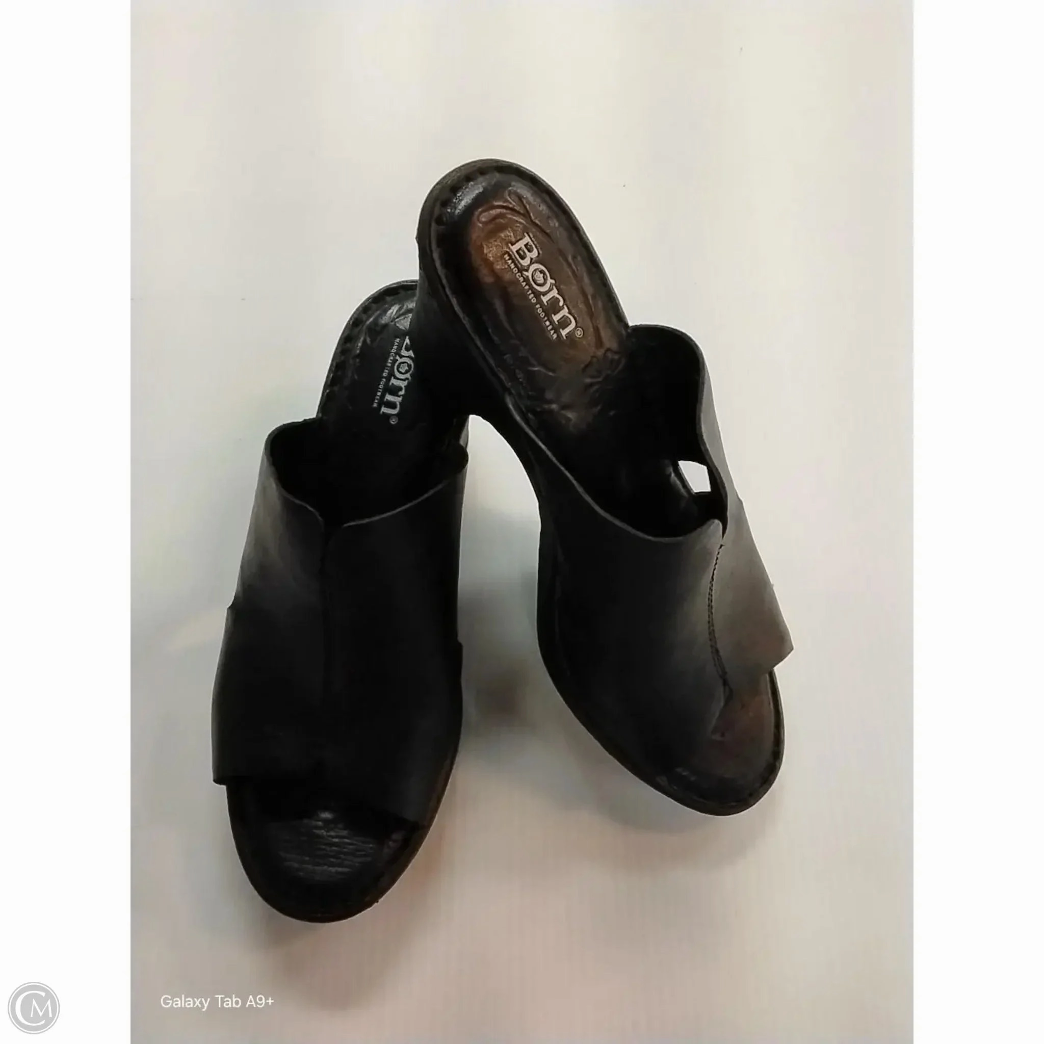 Sandals Heels Kitten By Born In Black, Size: 8