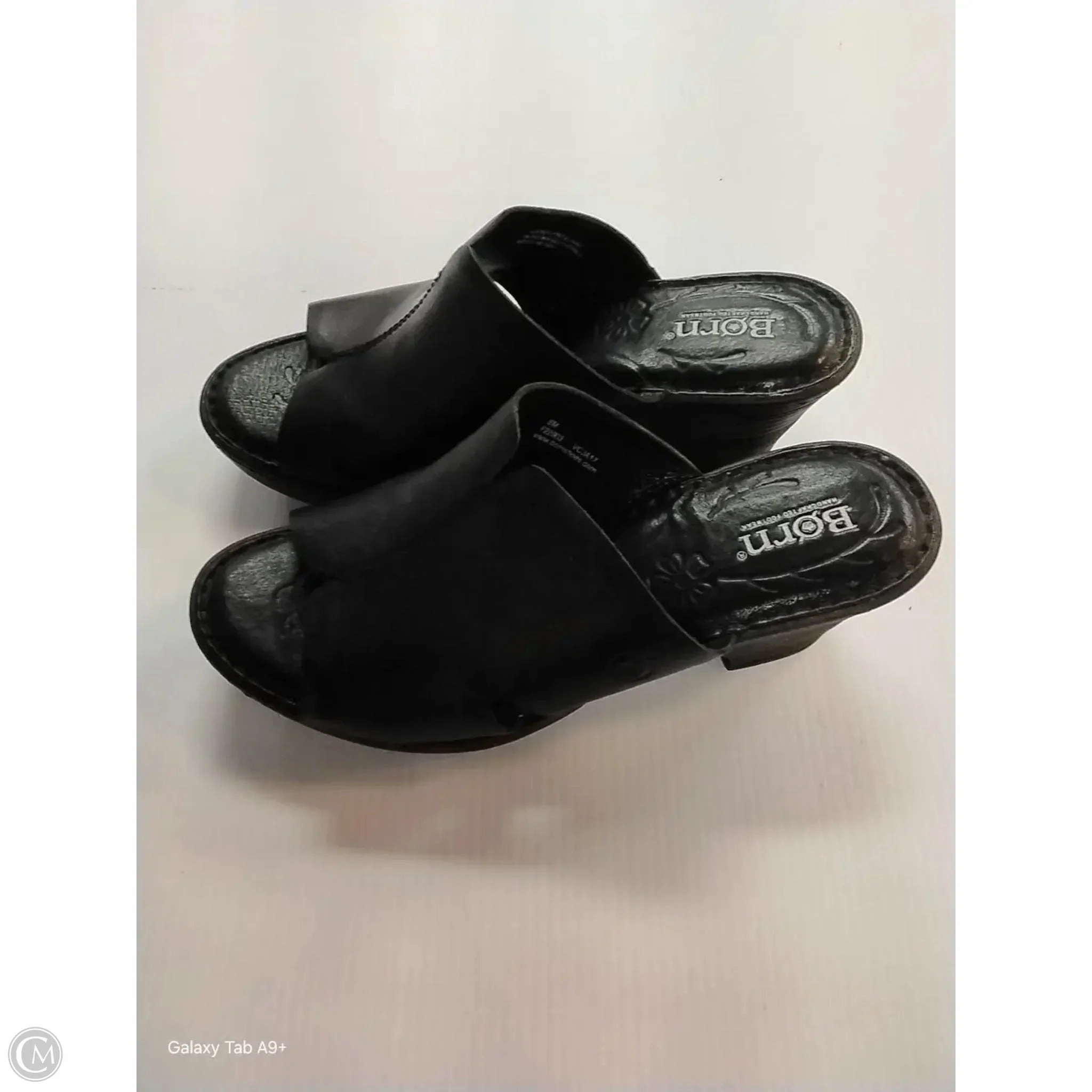 Sandals Heels Kitten By Born In Black, Size: 8