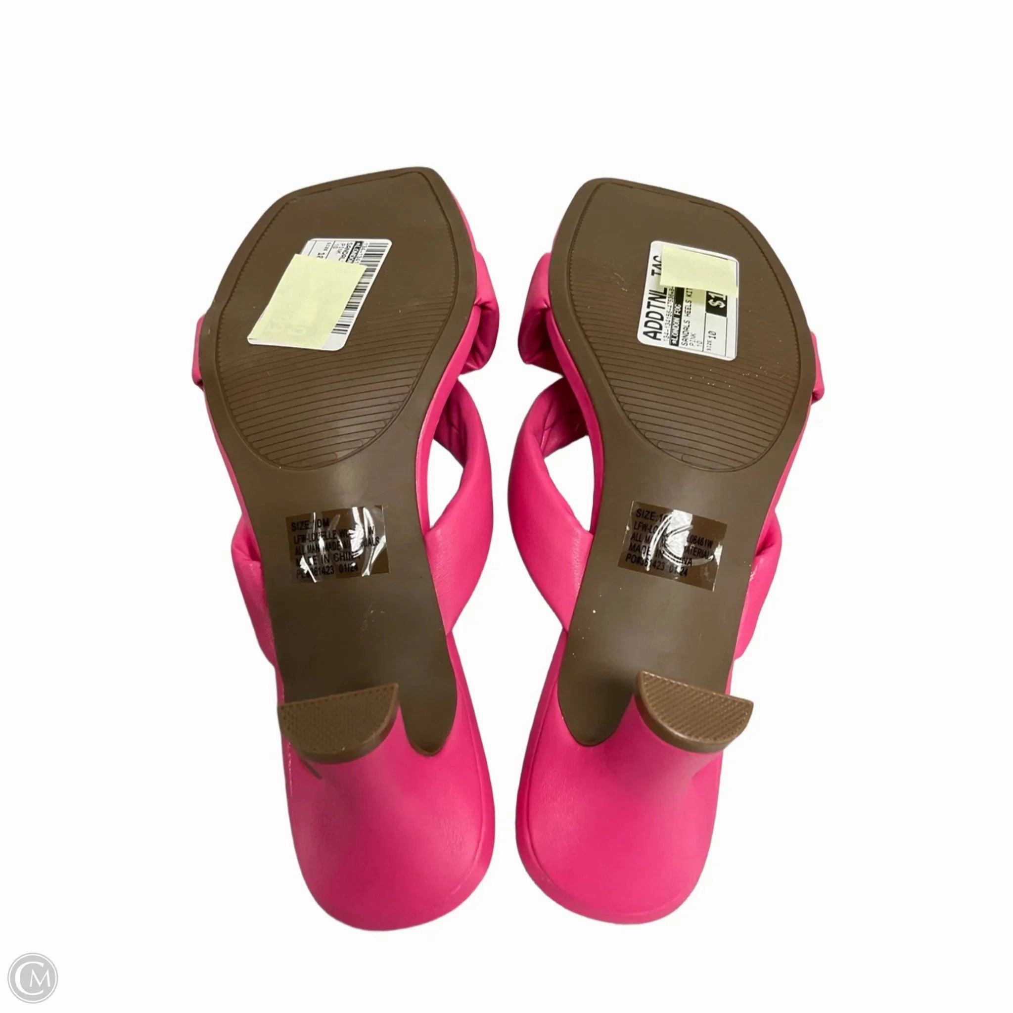 Sandals Heels Kitten By London Fog In Pink, Size: 10