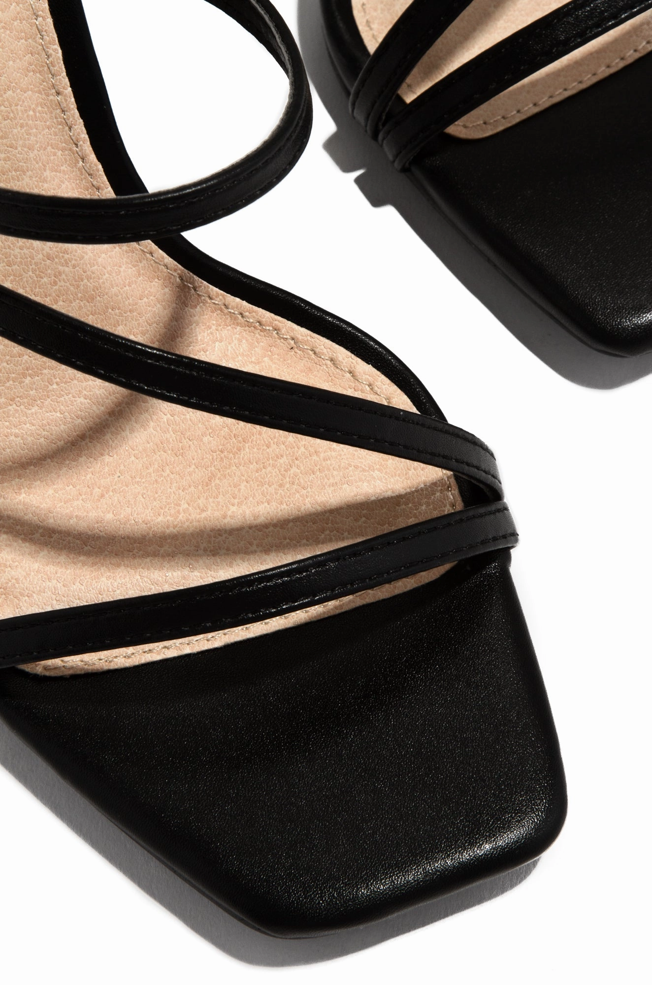 Saturday Night Strappy Block Heels - Black