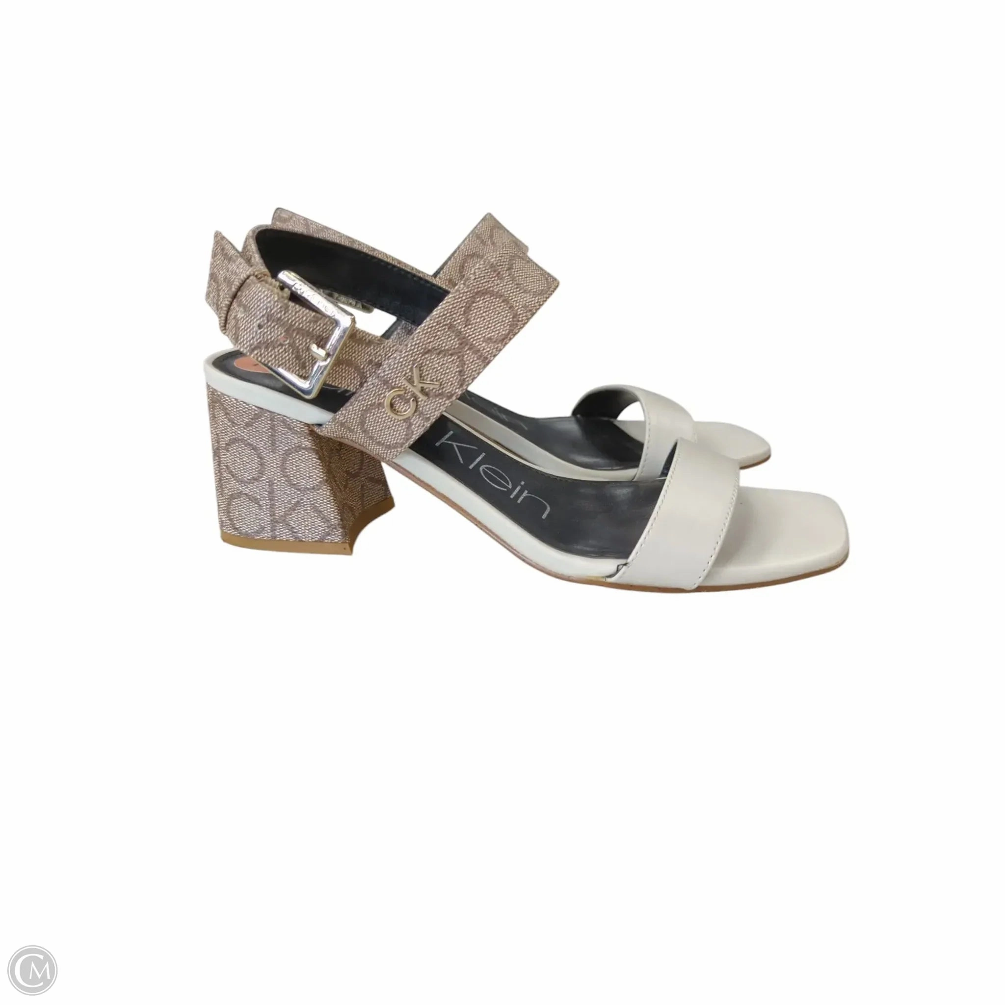 Shoes Heels Block By Calvin Klein In Beige, Size: 7.5