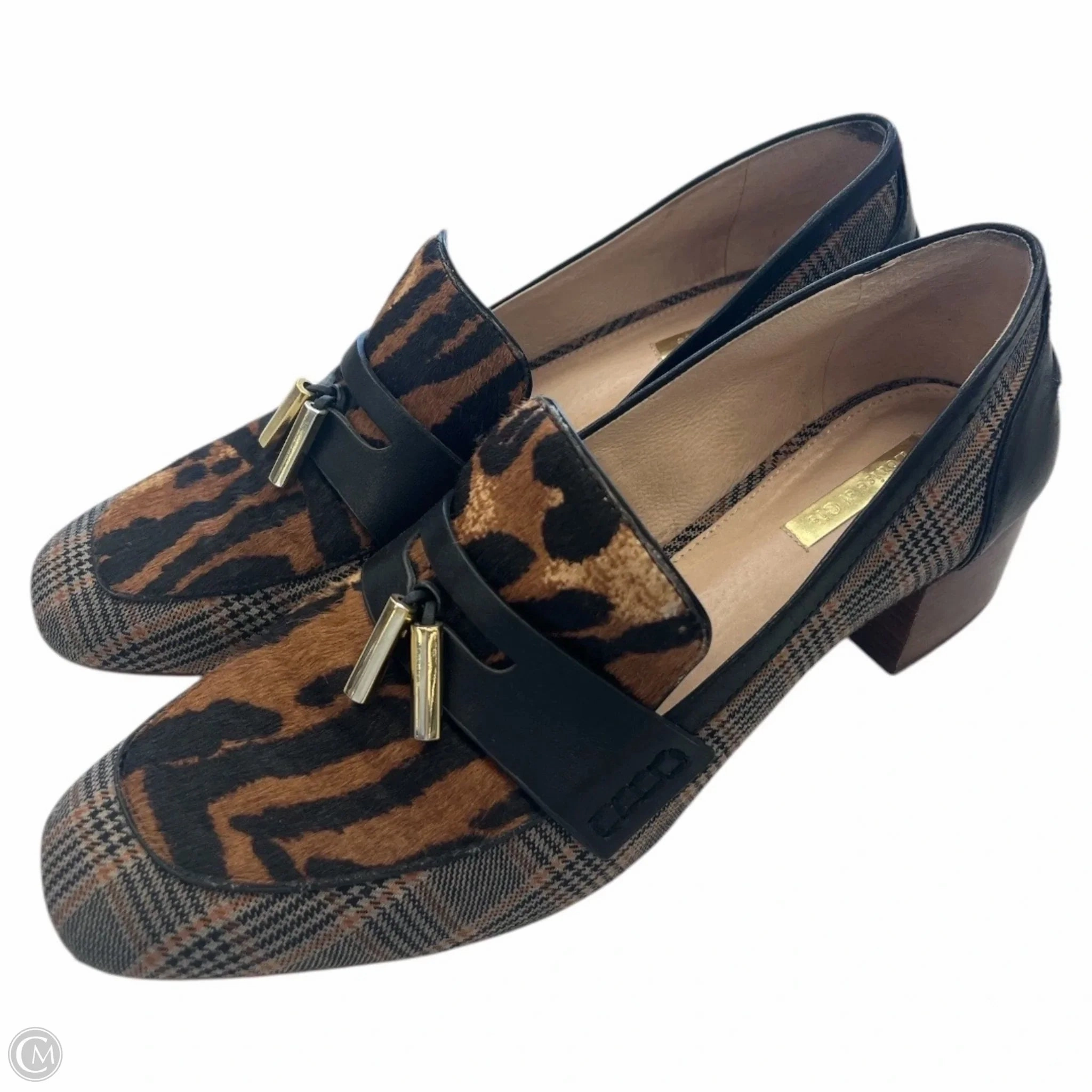 Shoes Heels Block By Louise Et Cie In Plaid Pattern, Size: 11