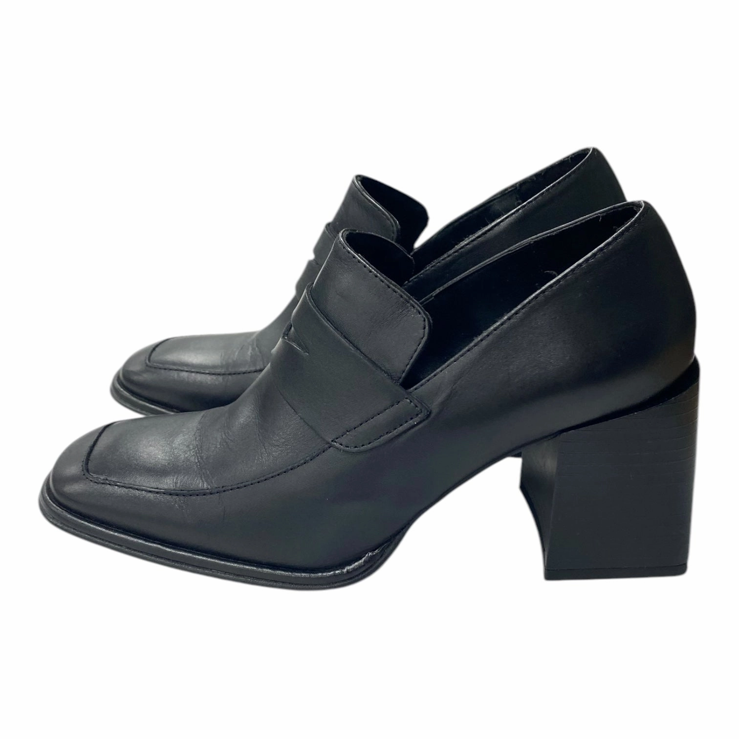 Shoes Heels Block By Mng In Black, Size:6.5