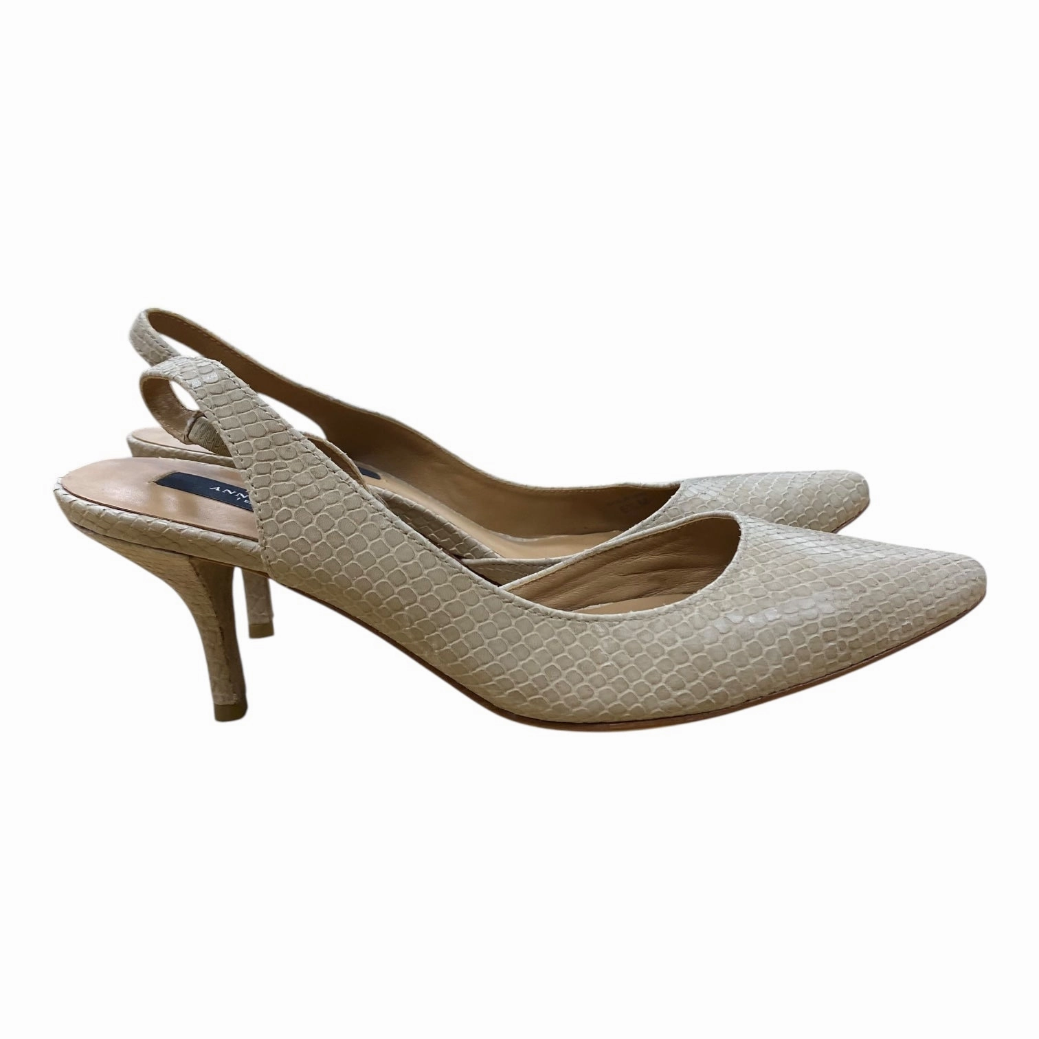 Shoes Heels Kitten By Ann Taylor In Tan, Size:6.5