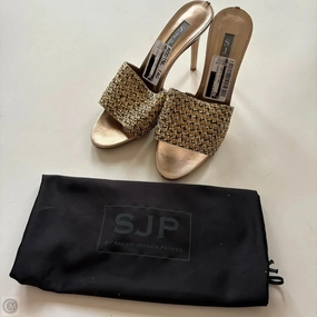 Shoes Heels Kitten By Sarah Jessica Parker In Gold, Size: 9