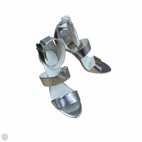 Shoes Heels Stiletto By Calvin Klein In Silver, Size: 8.5