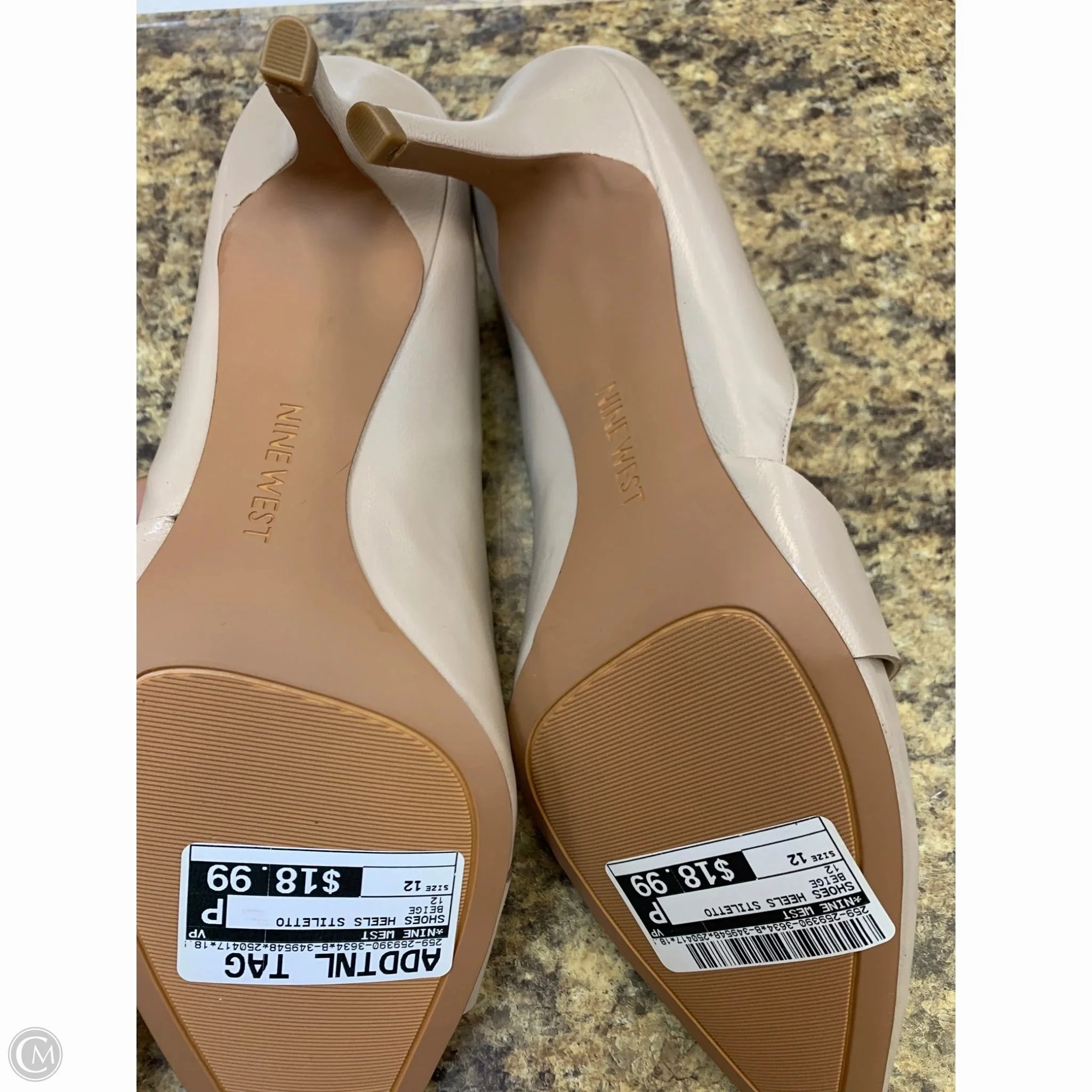 Shoes Heels Stiletto By Nine West In Beige, Size: 12