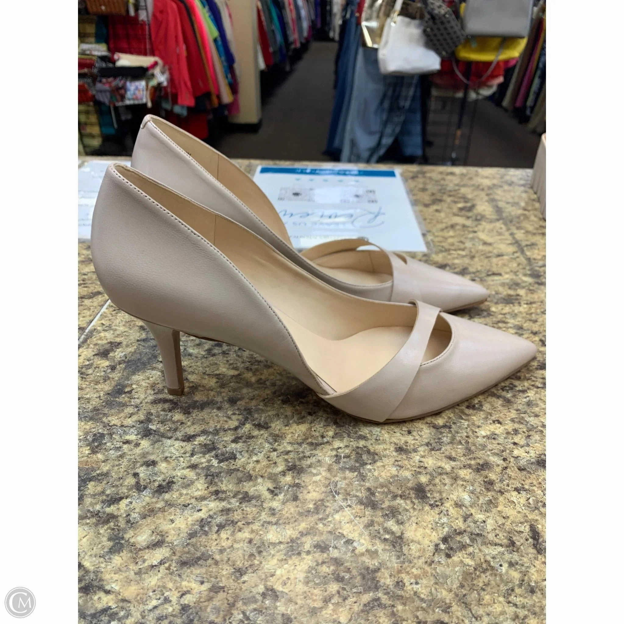 Shoes Heels Stiletto By Nine West In Beige, Size: 12