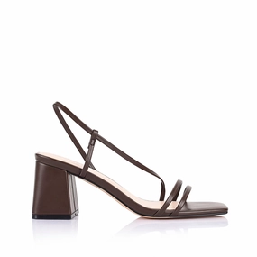Stormi Block Heel Sandals - Chocolate Brown