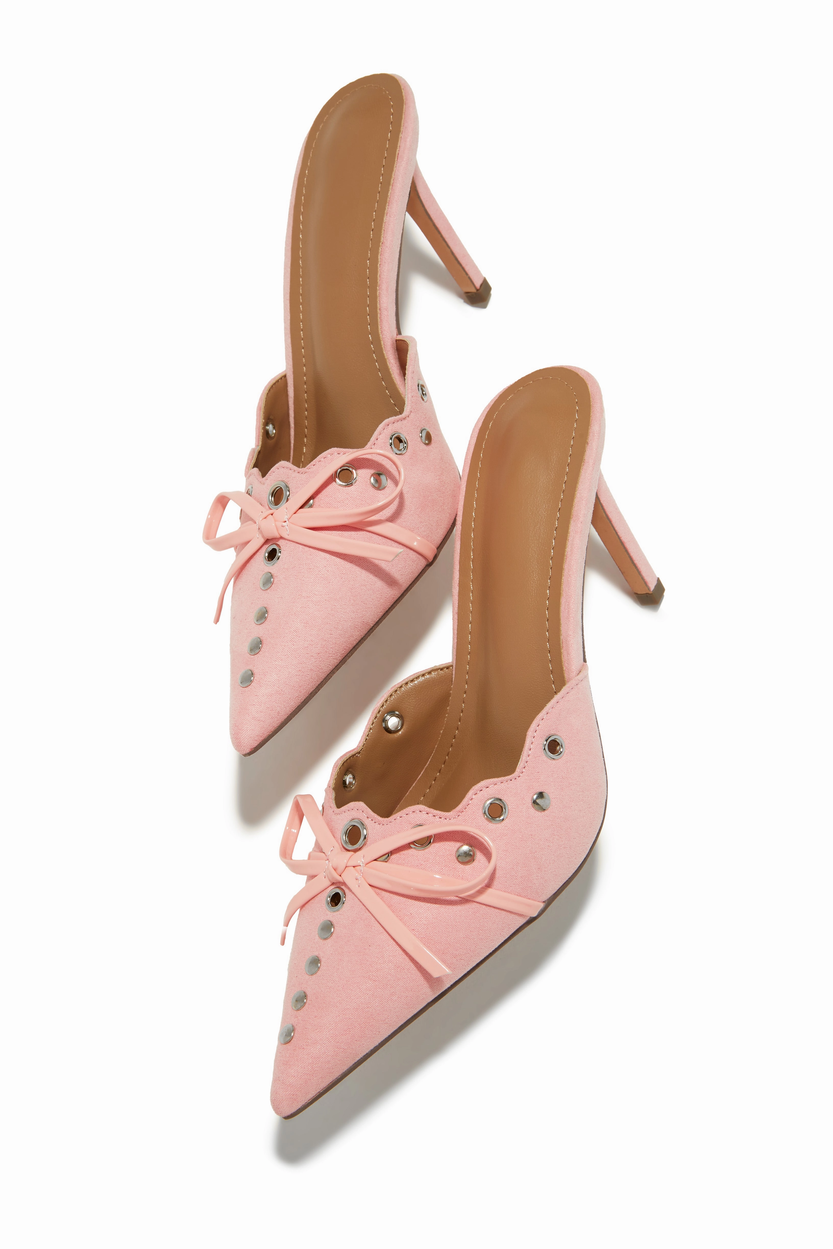 Sylvia Pump Heel Mules - Pink
