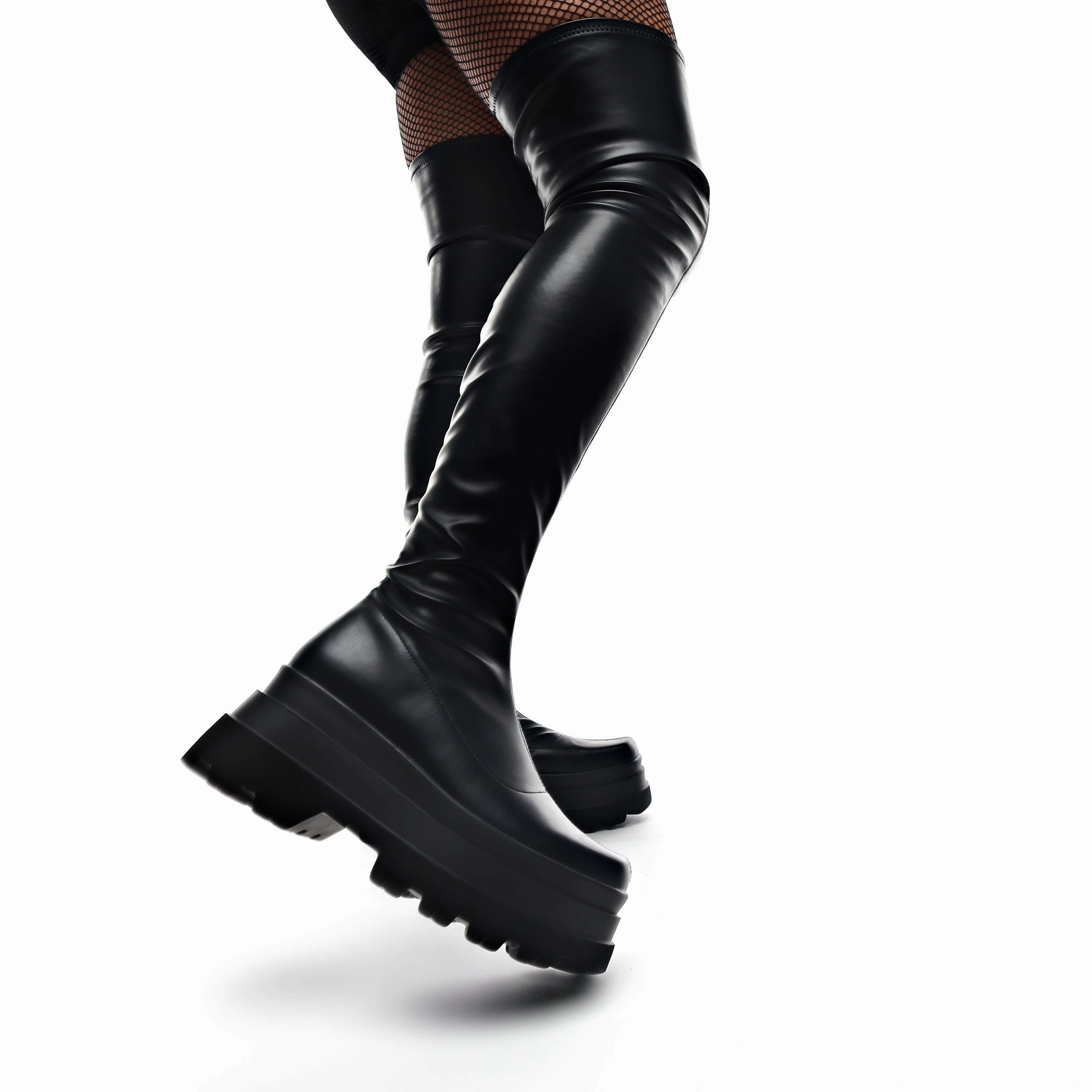 The Elevation Plus Size Thigh High Boots