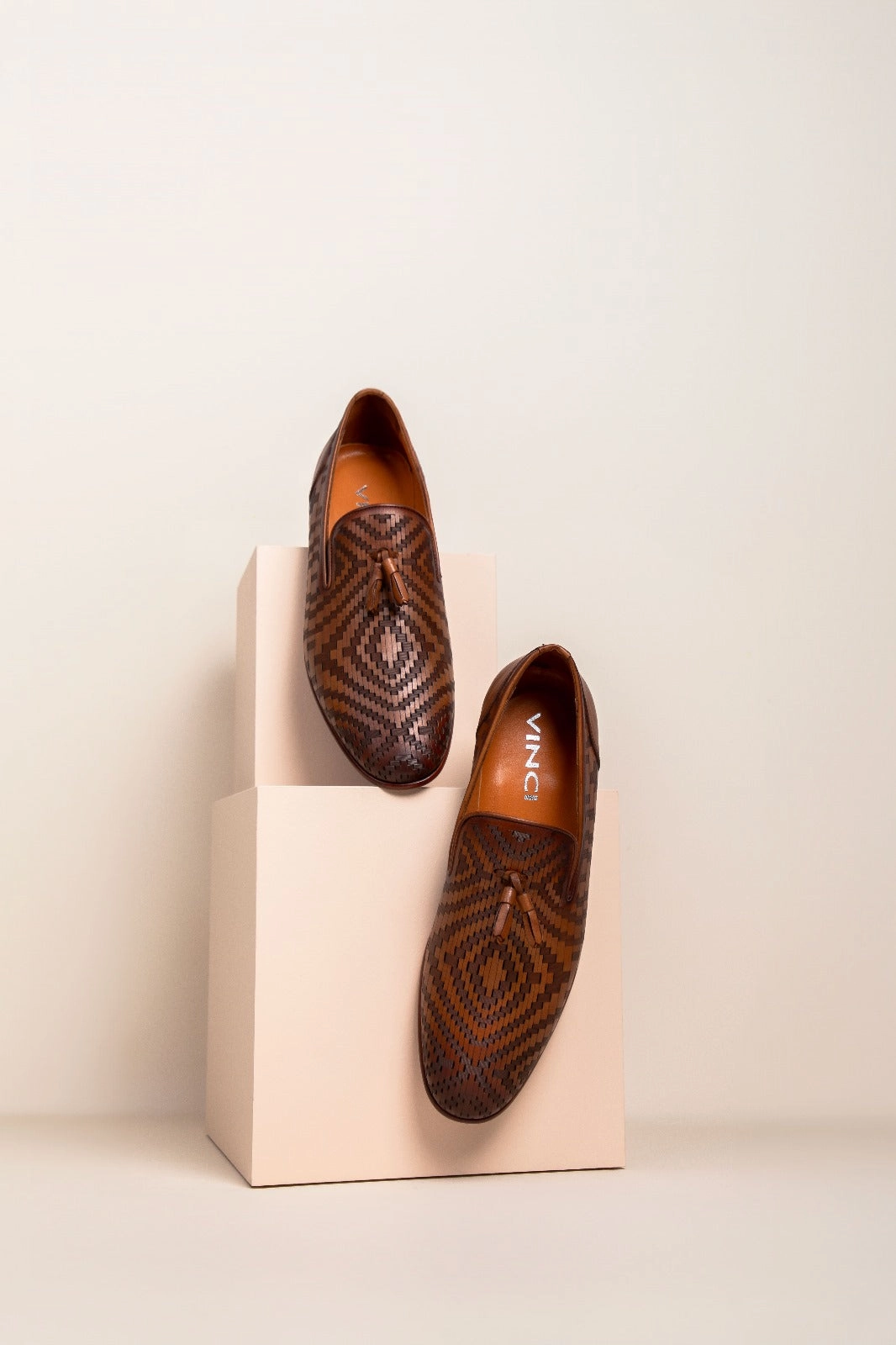 The Meram Brown Leather Tassel Slip-On Loafer Men Shoe