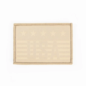 USA Khaki Woven Patch
