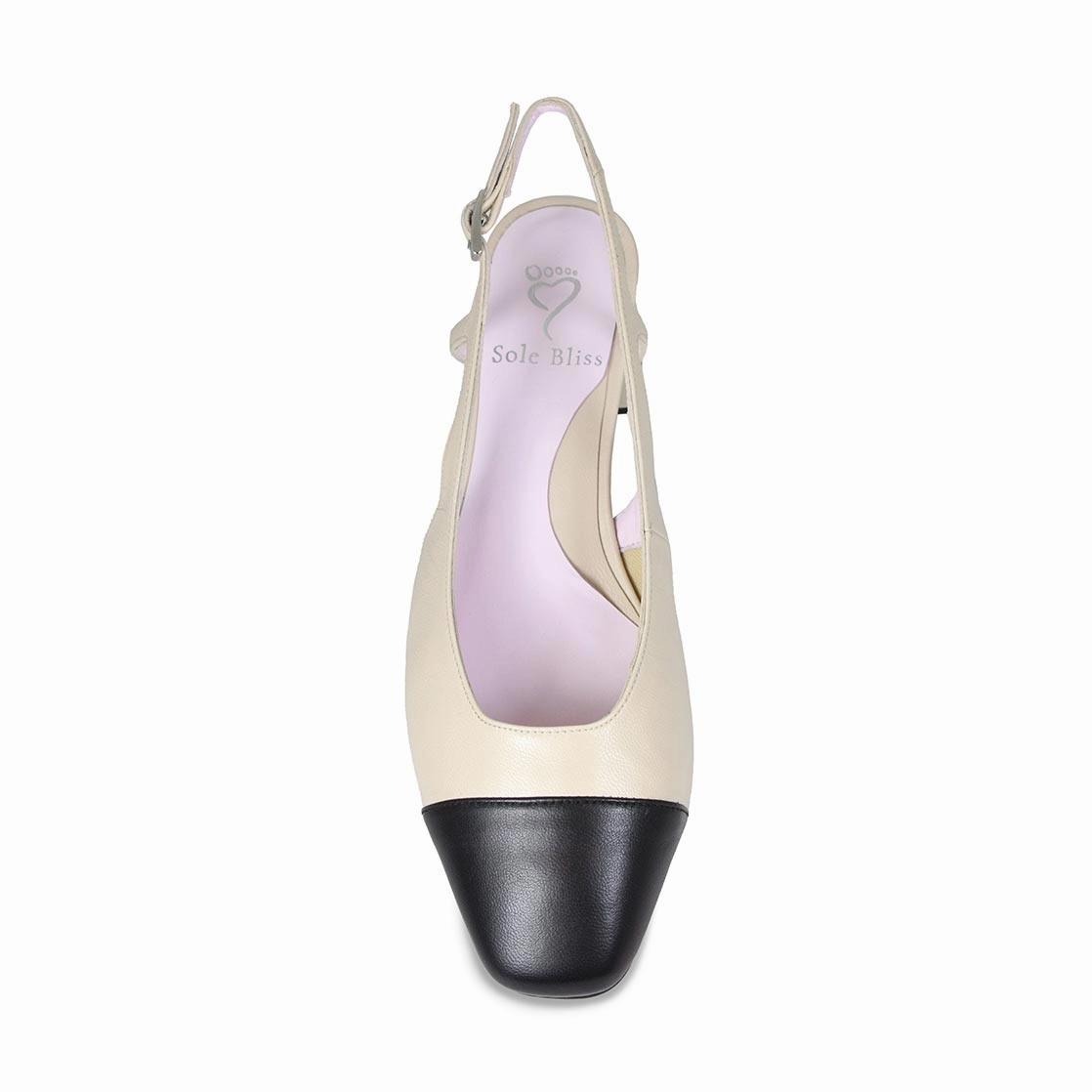 Venus: Cream & Black Leather