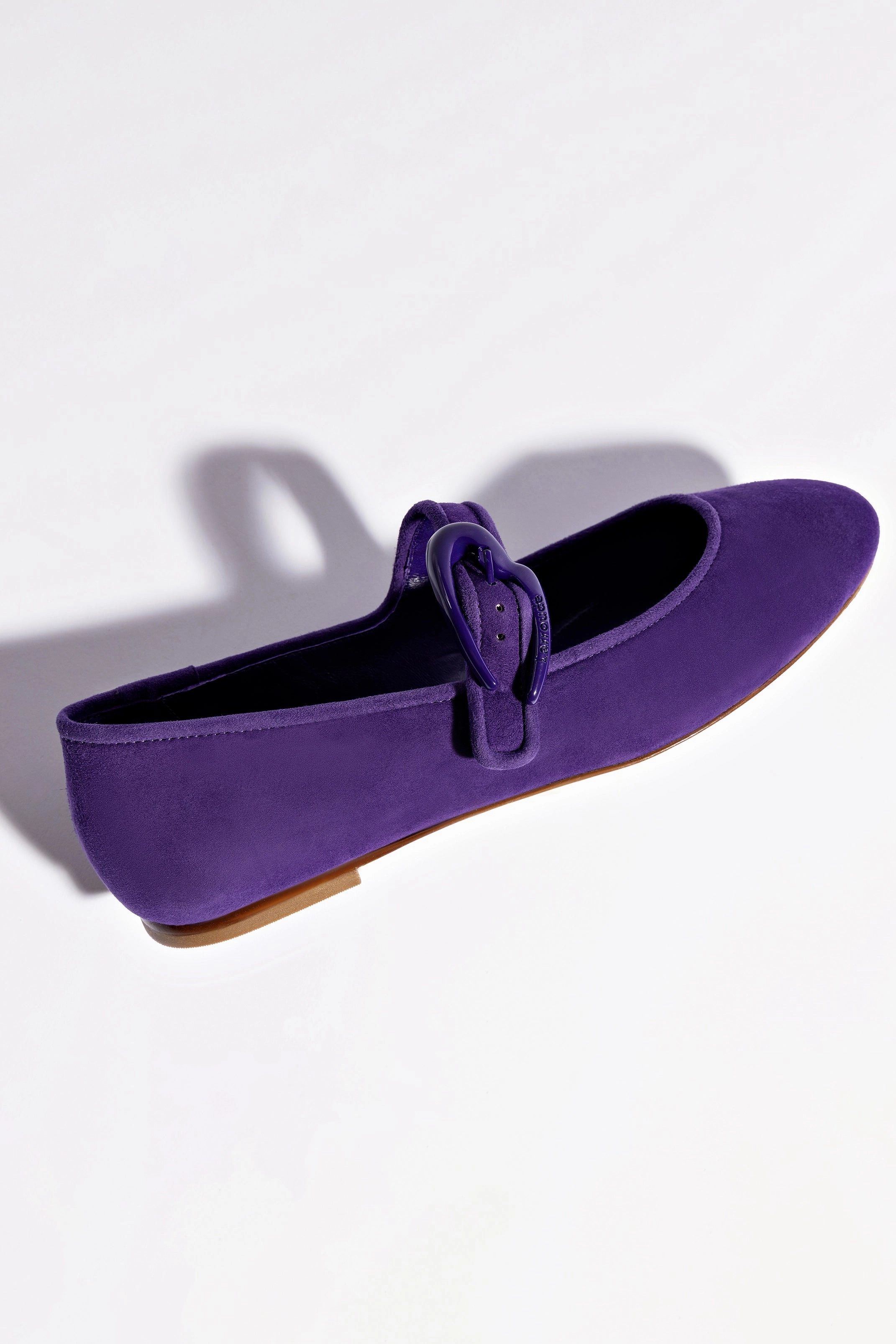 Verona Ballet Flat In Eggplant Suede