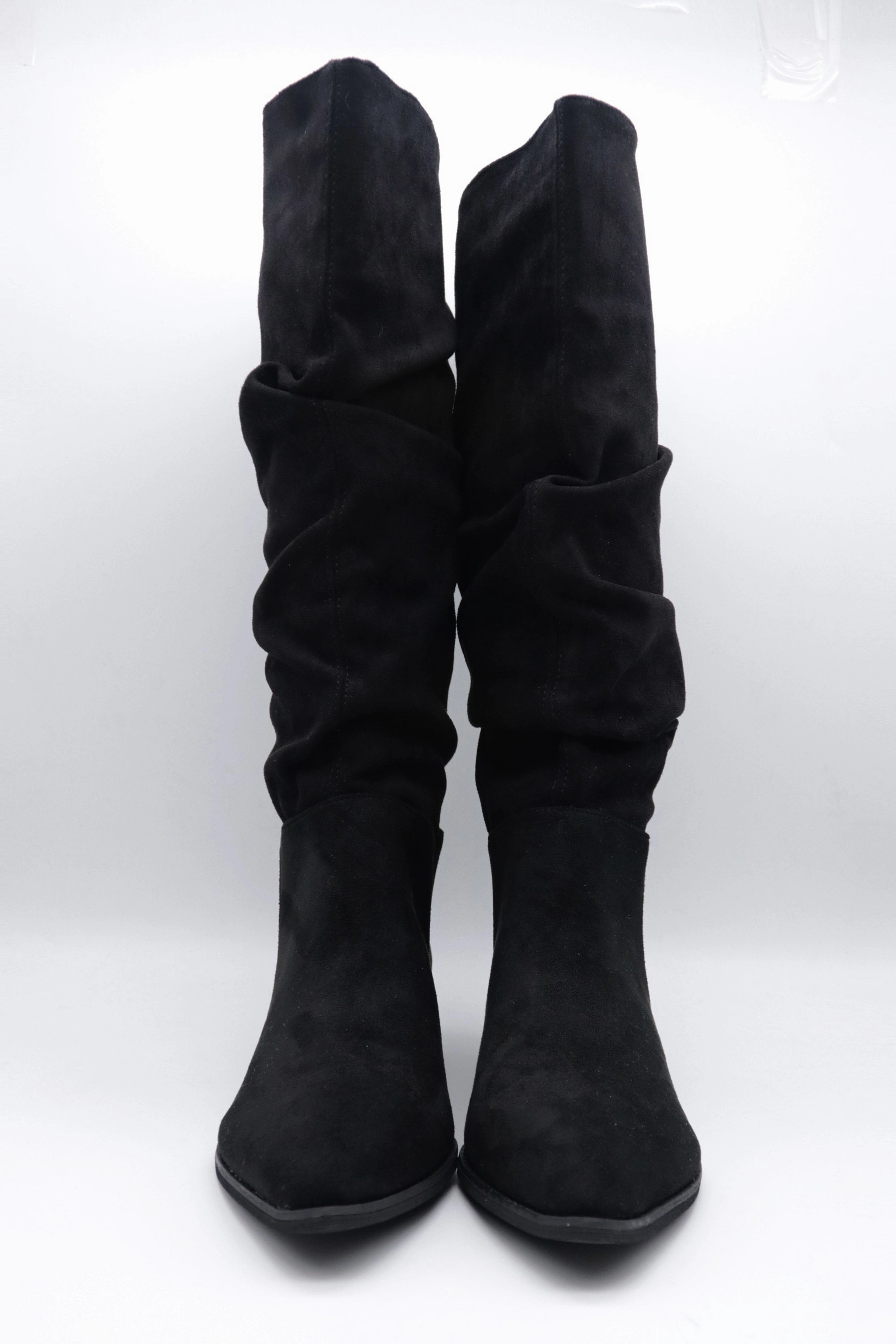 Wide-Leg Ruched Boots