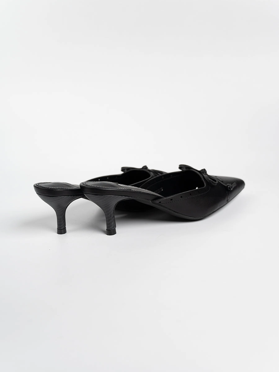 Zira Graceful Ribbon Mules