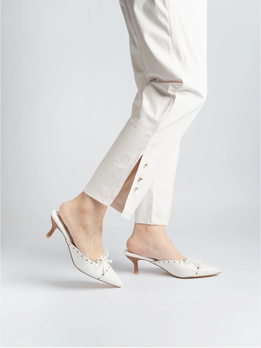 Zira Graceful Ribbon Mules