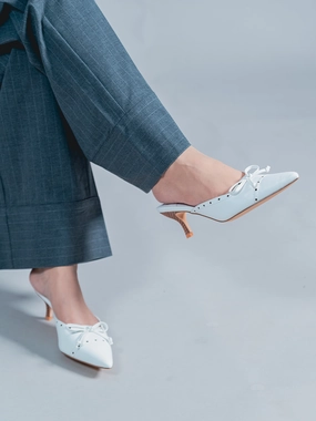 Zira Graceful Ribbon Mules