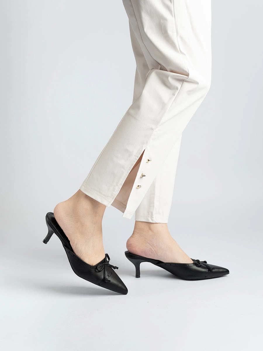 Zira Graceful Ribbon Mules